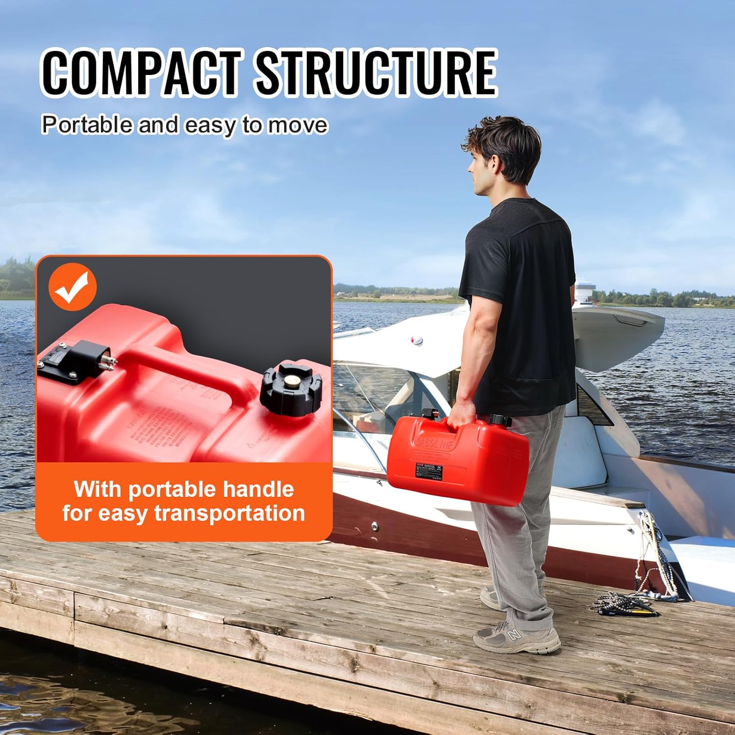 Detalle 2 de VEVOR réservoir carburant marin 12 L