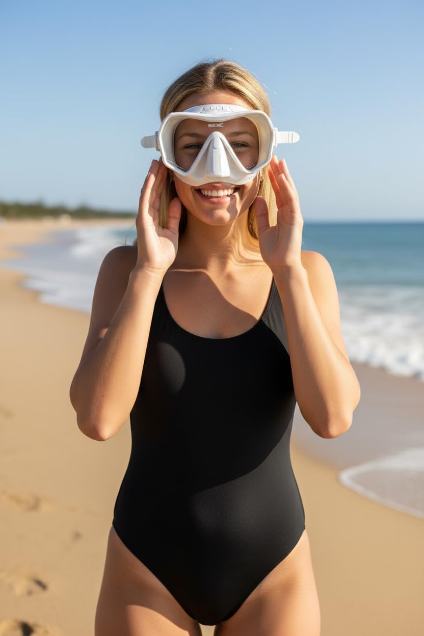 Thumbnail 6 de SEAC Pura Maschera Subacquea Monolente Frameless in Silicone: antifog low volume con fibbia 3D