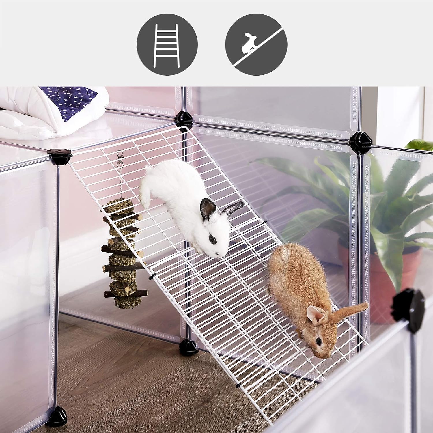 Detalle de SONGMICS enclos modulable pour petit animal blanc