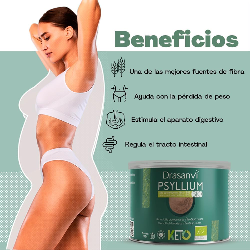 Detalle 2 de Drasanvi PSYLLIUM en polvo 200g