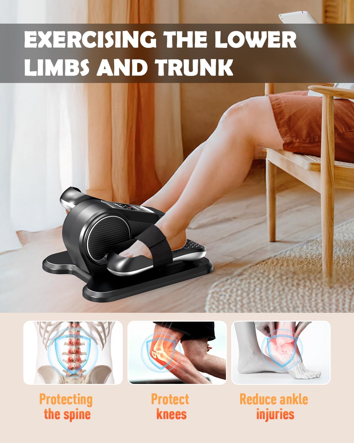 Thumbnail 1 de Yagud ZF0801 Under Desk Electric Elliptical with Remote and LCD Monitor