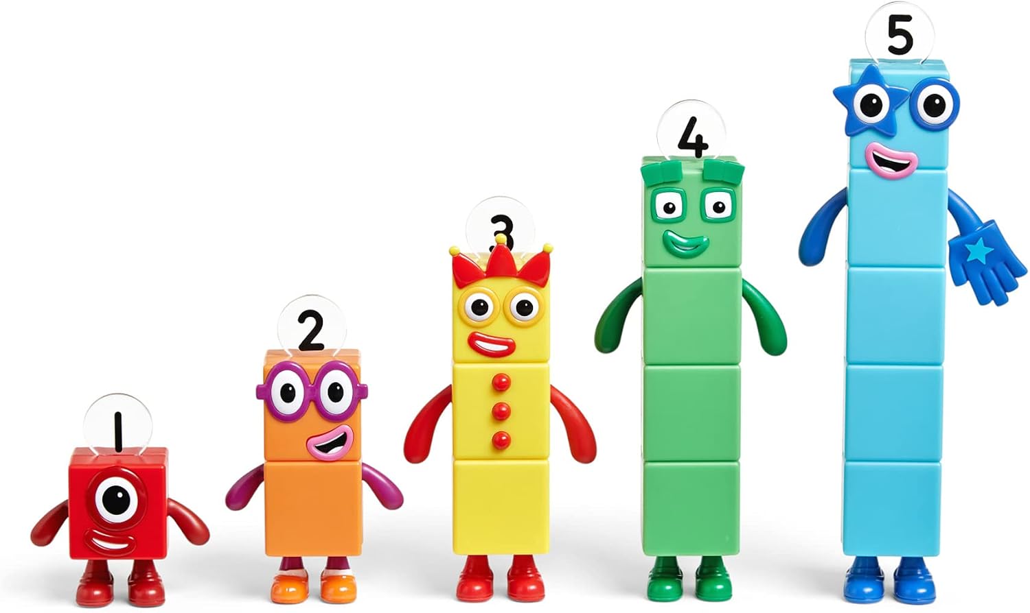 Detalle 2 de Learning Resources HM95356-UK Numberblocks-figuren Eén t/m Vijf met beweegbare armen
