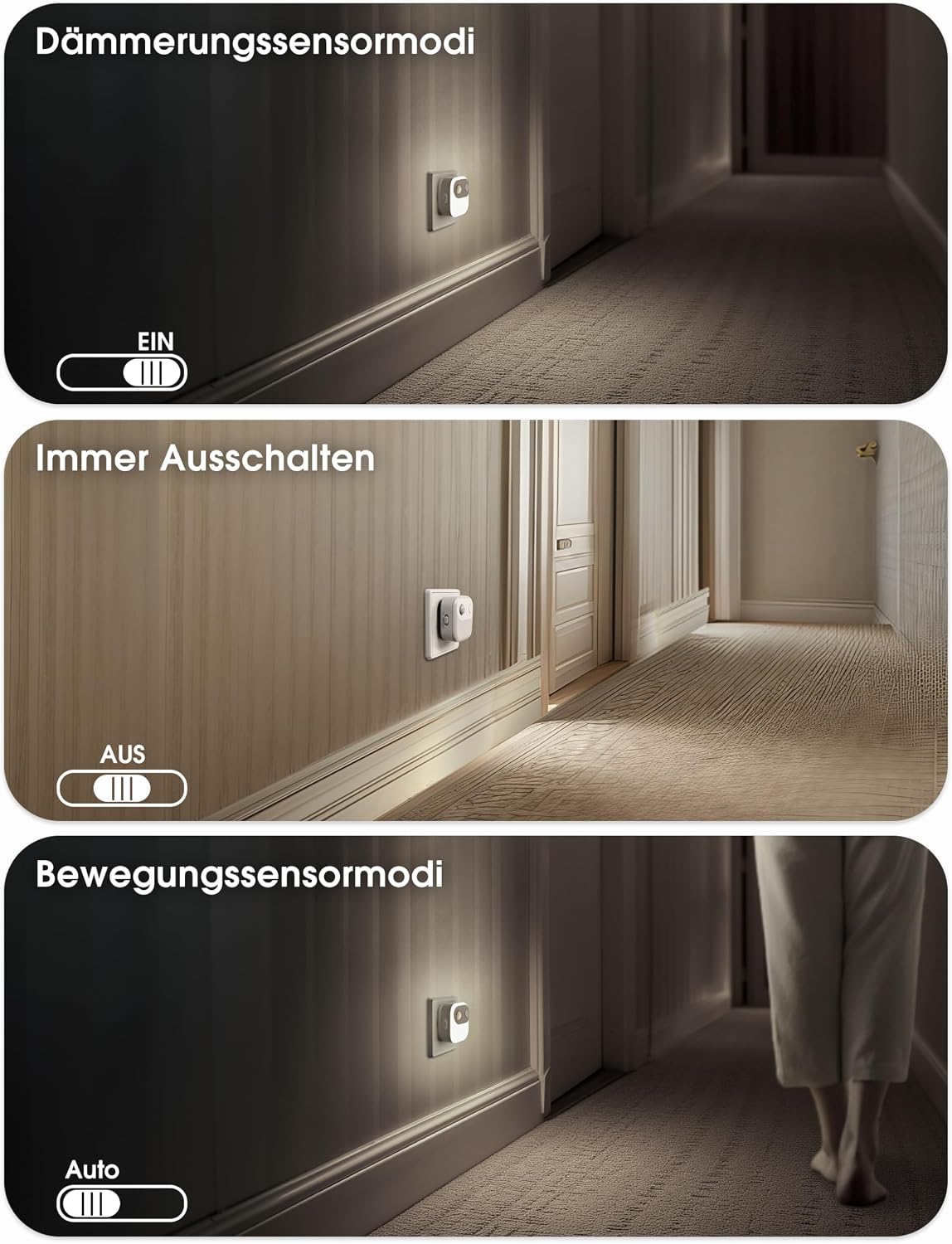 Thumbnail 2 de Emeritpro Nachtlicht Steckdose 2er Set mit Sensor