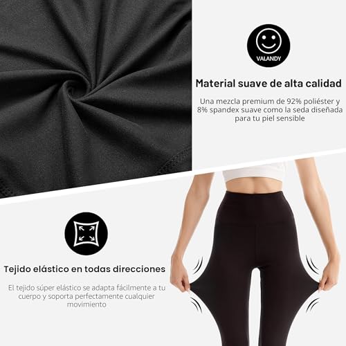 Thumbnail 3 de SINOPHANT Leggins Cortos Mujer 3/4 – Cintura Alta, Capri, Negro XXL