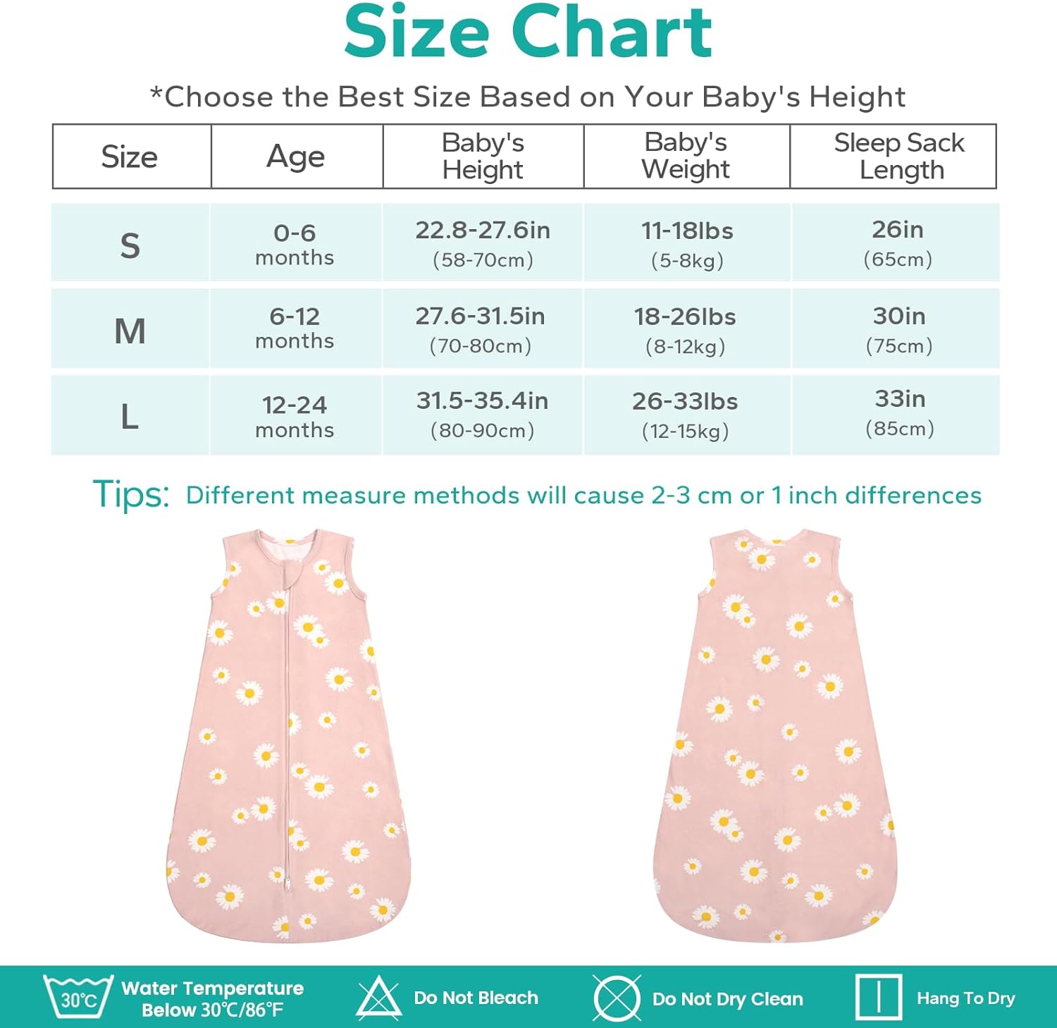 Detalle de LILBESTIE Baby Sleeping Bag 0.5 Tog 6-12 Months – 100% Cotton, Lightweight Summer Sleep Sack (Pink Flower)