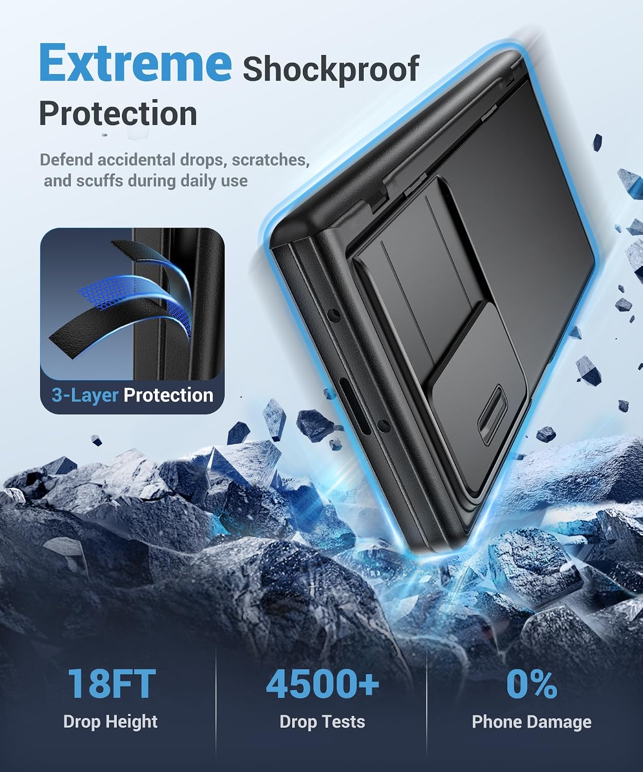 Thumbnail 5 de BERFY Samsung Galaxy Z Fold 7 privacy case with kickstand