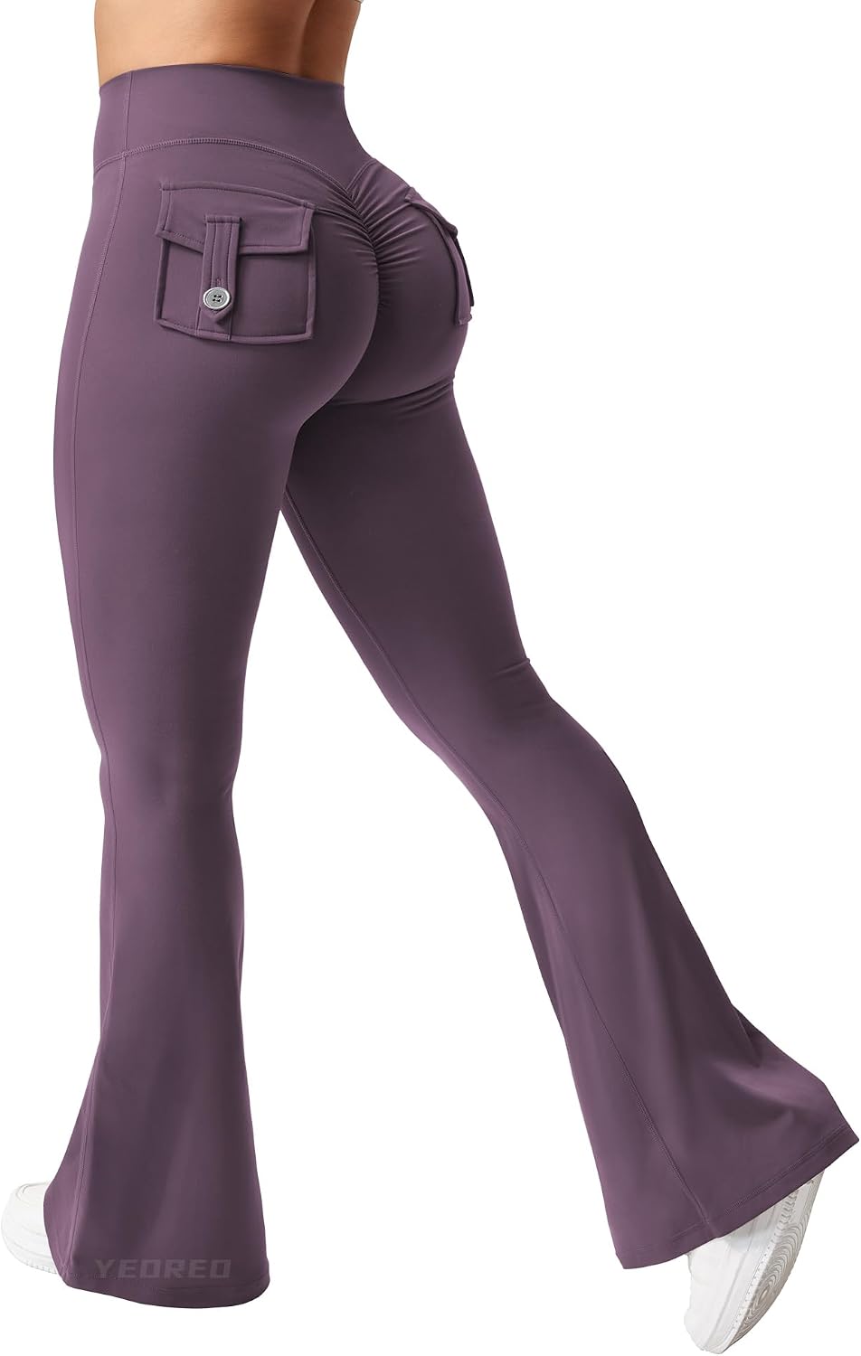 Detalle 2 de YEOREO CoreFlex Flare Leggings with Pockets for Women