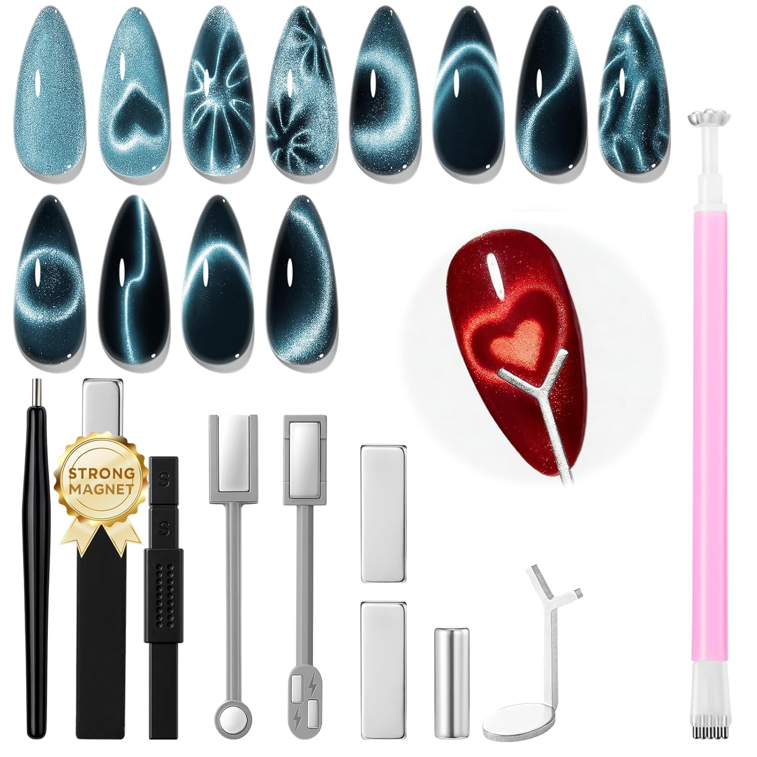 Detalle de modelones Cat Eye Magnet Set 10-piece kit ๐