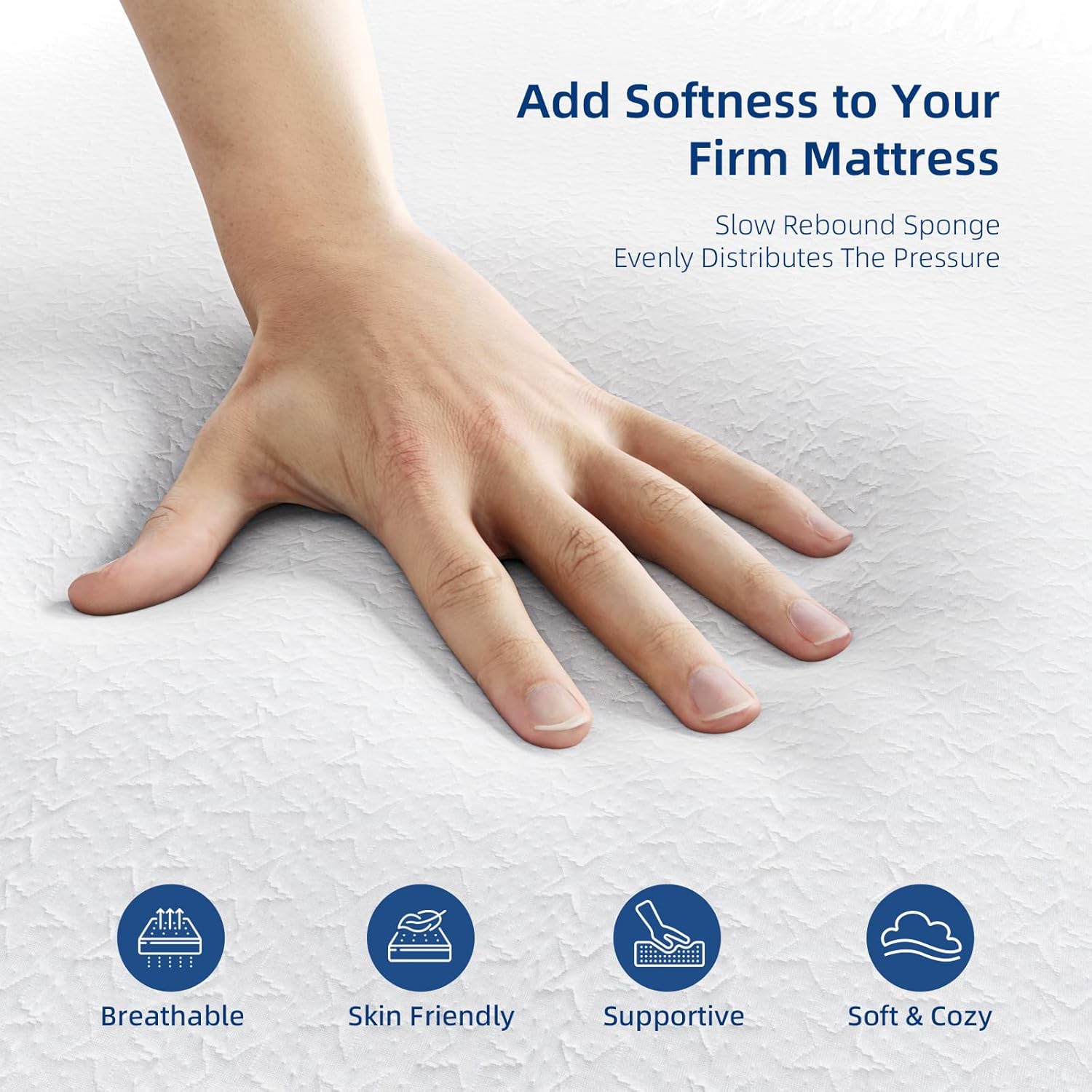 Thumbnail 1 de wowttrelax Memory Foam Mattress Topper 90x190