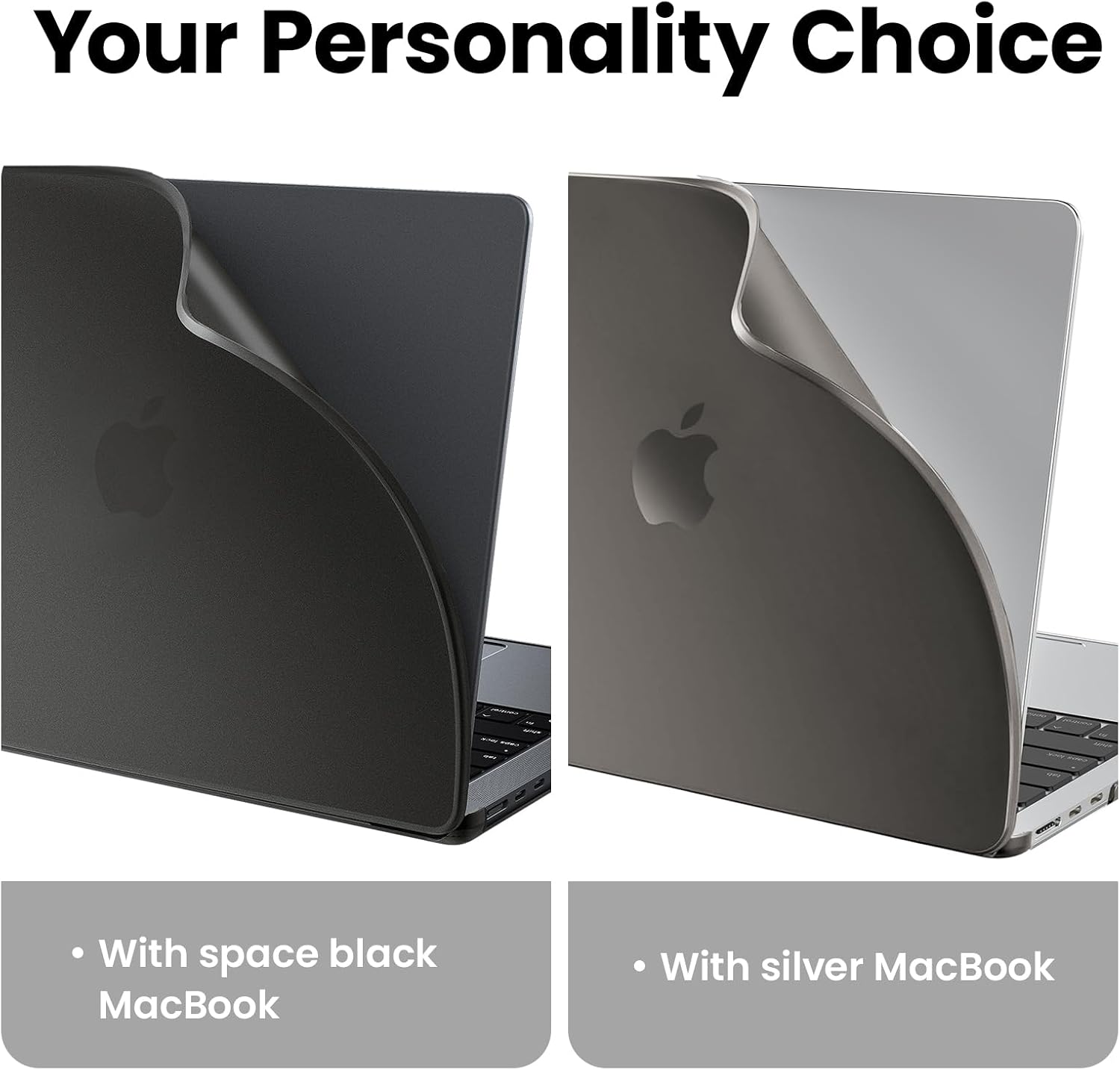 Detalle 2 de BlueSwan Frosted Black Protective Case for MacBook Pro 14-inch (M2–M5, 2021–2026) – A3426/A3427/A3434/A3112/A3185/A2918/A2779/A2442