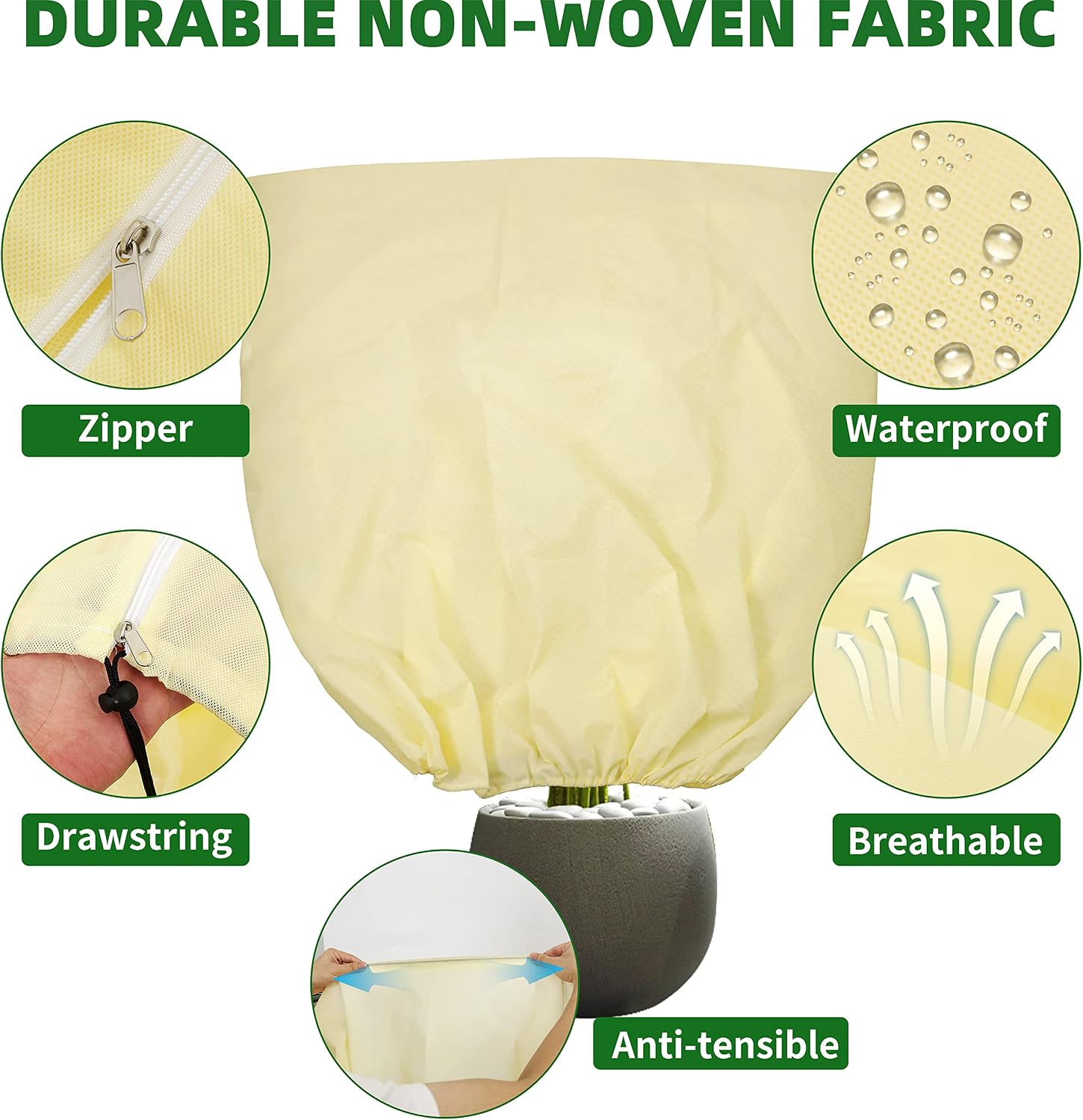Detalle de 78x41in Plant Covers 4-Pack Frost Cloth for Plants