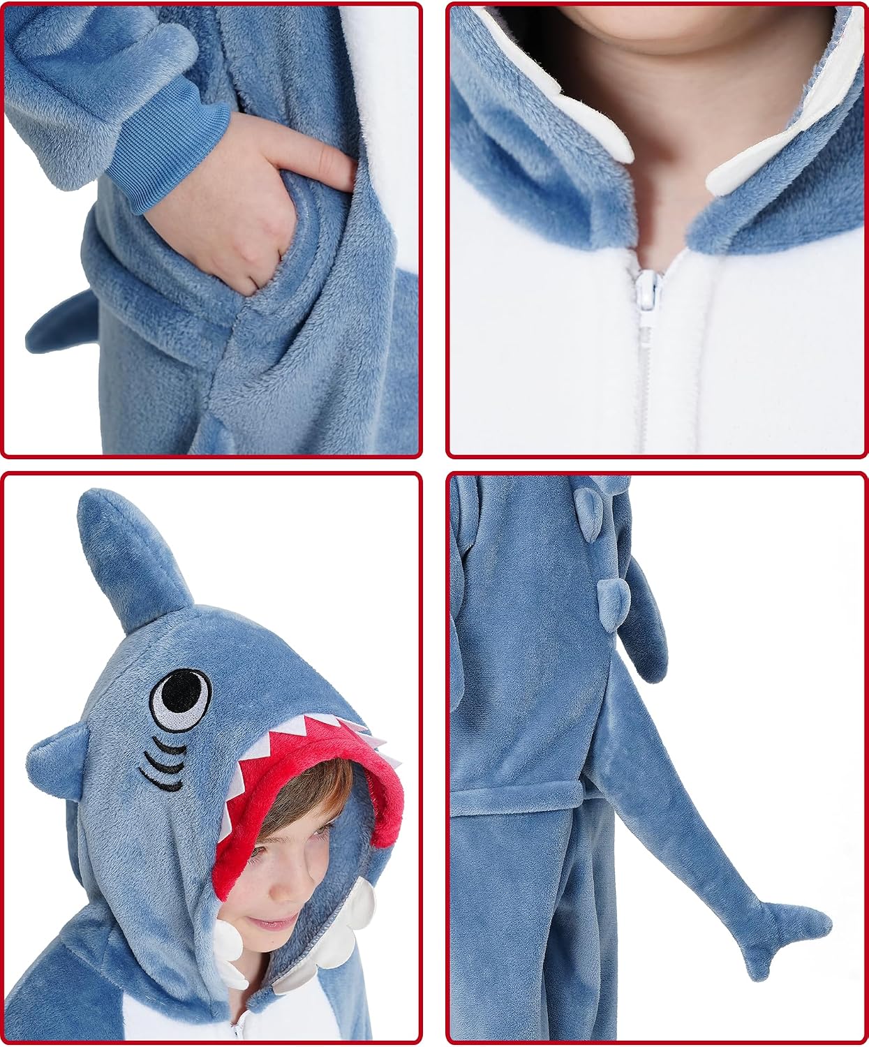 Detalle 1 de Dxilm Kids Animal Onesie Costume, Flannel