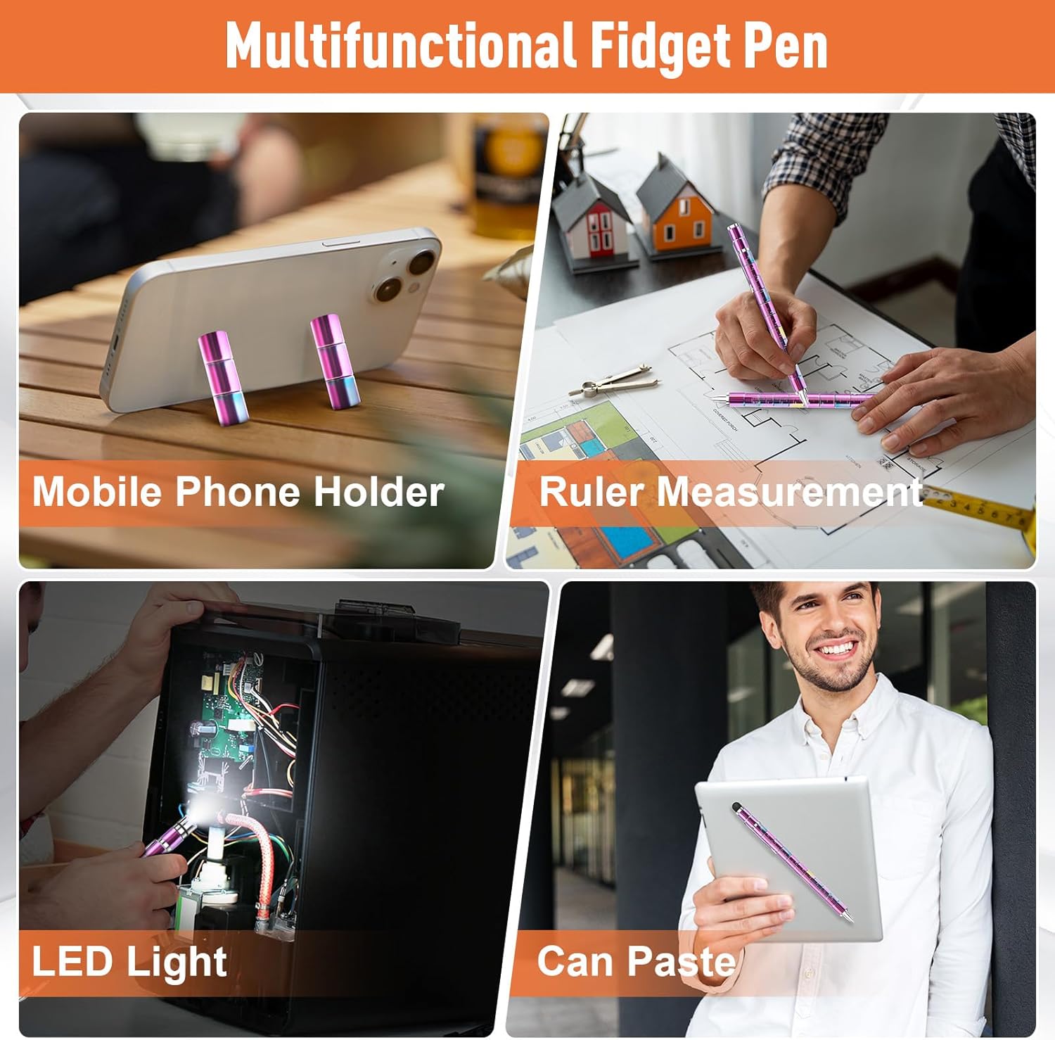 Detalle de Dusor Gifts for Men Fidget Pen: Multifunctional Gadget for Graduation, Dad, and Teens