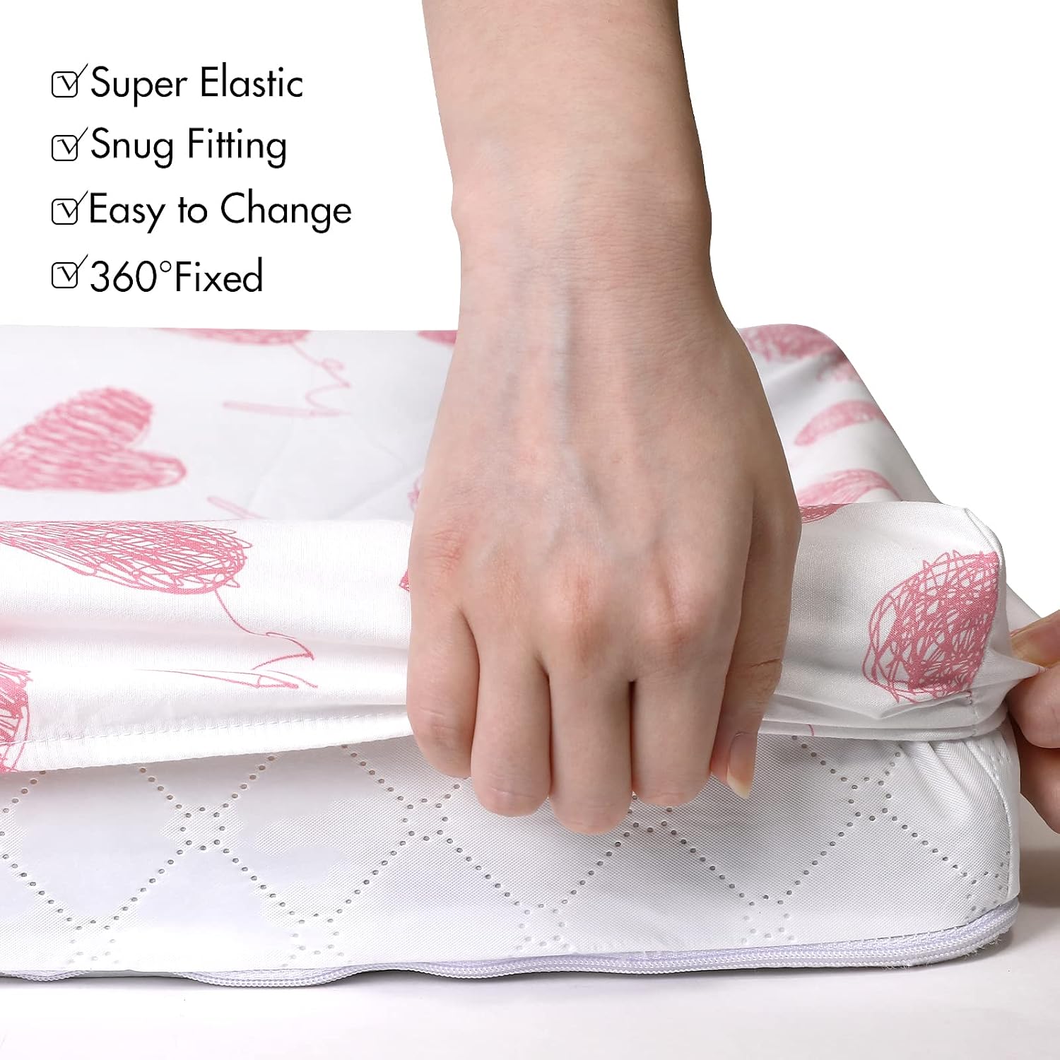 Thumbnail 4 de GLLQUEN Baby 4Pack Moses Basket Fitted Sheets – 81 x 41 cm, 100% Microfiber, Oeko-Tex 100
