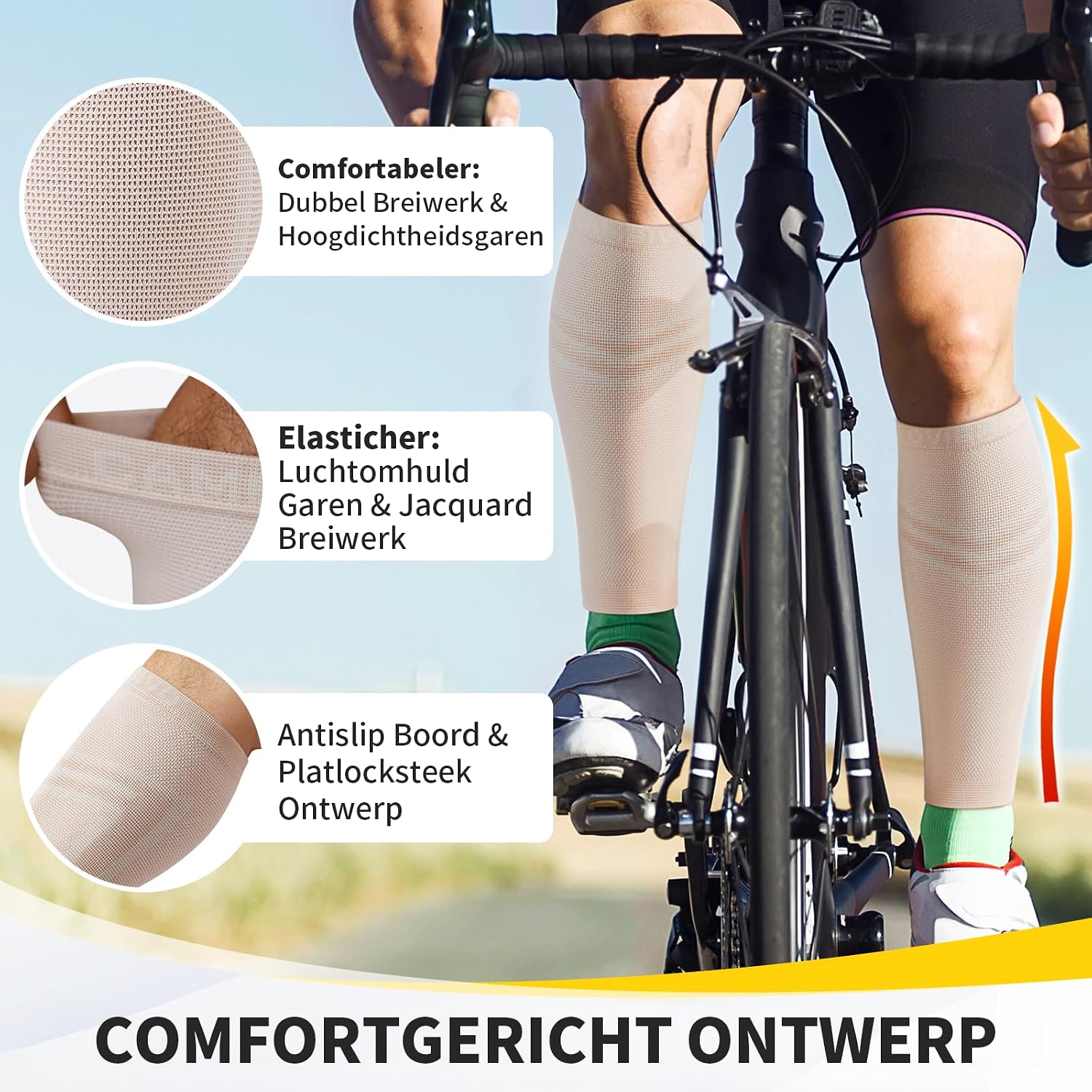 Detalle de CAMBIVO CFS10 compressiekousen zonder voet voor kuitondersteuning