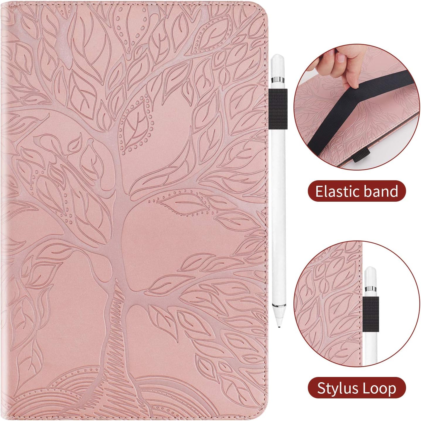 Detalle de Succtopy Hülle für Lenovo Tab M10 3. Gen (10,1 Zoll, 2022) TB-328FU/TB-328XU – Folio Flip Wallet Case in Roségold