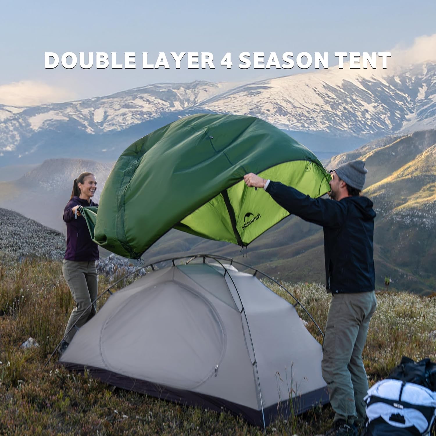 Thumbnail 4 de Naturehike Cloud Creek Tente de Camping 2/3 Personnes – Ultralégère et Imperméable, Protection Solaire UPF50+