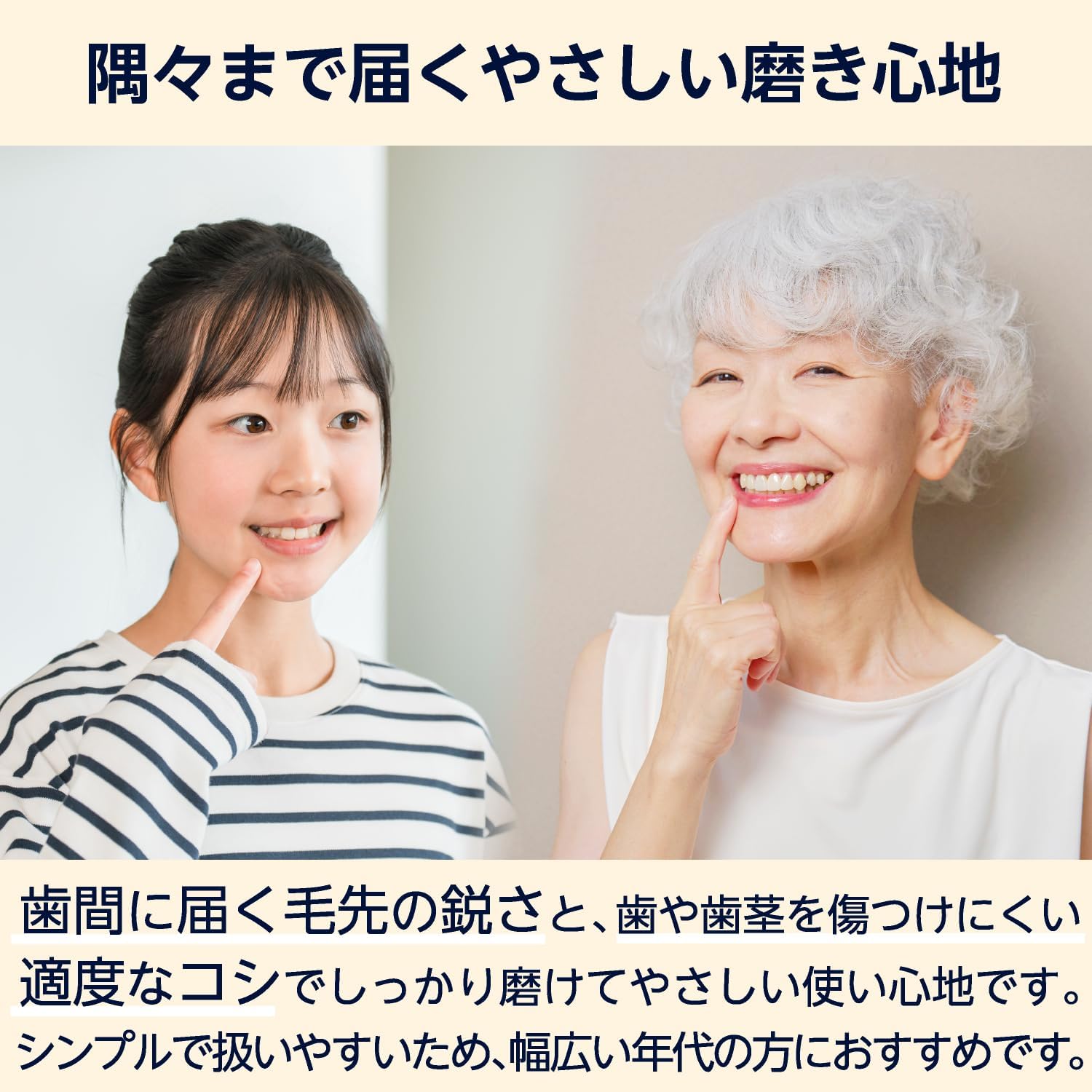 Detalle 1 de by Amazon 山型カット歯ブラシ ふつう 12本セット、コンパクトヘッドの手磨き用