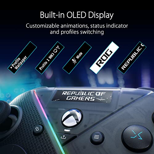Detalle 2 de ASUS ROG Raikiri PRO mando con pantalla OLED