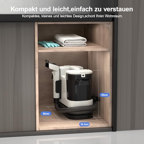 Detalle de Mamowla Polsterreiniger – Nasssauger, Waschsauger und Dampfreiniger für Polstermöbel