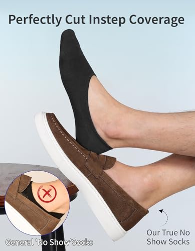 Detalle de CLOSEMATE 6 Paia Calze Fantasmini Uomo in Cotone — invisibili, antiscivolo e resistenti