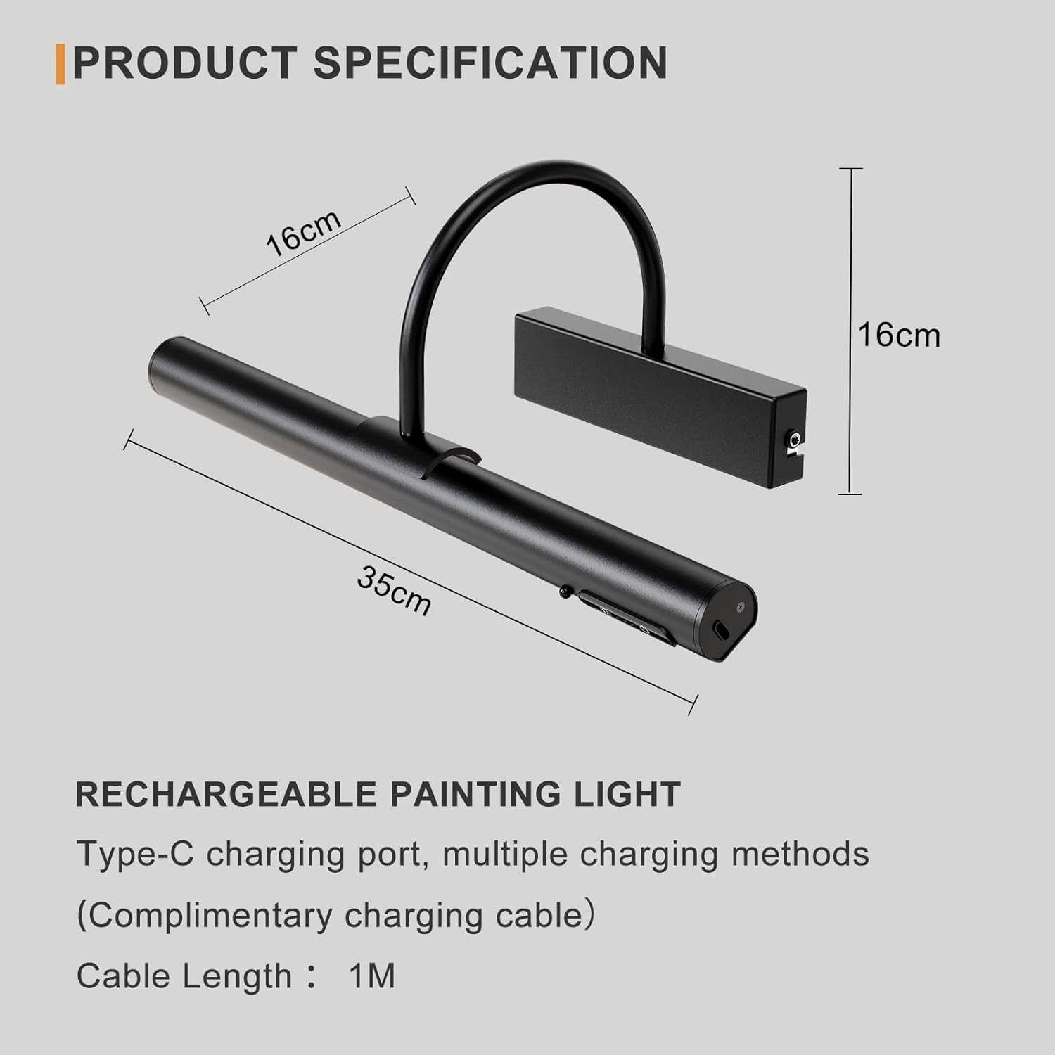 Thumbnail 6 de HARPER LIVING Rechargeable Picture Light 3‑temp 🖼