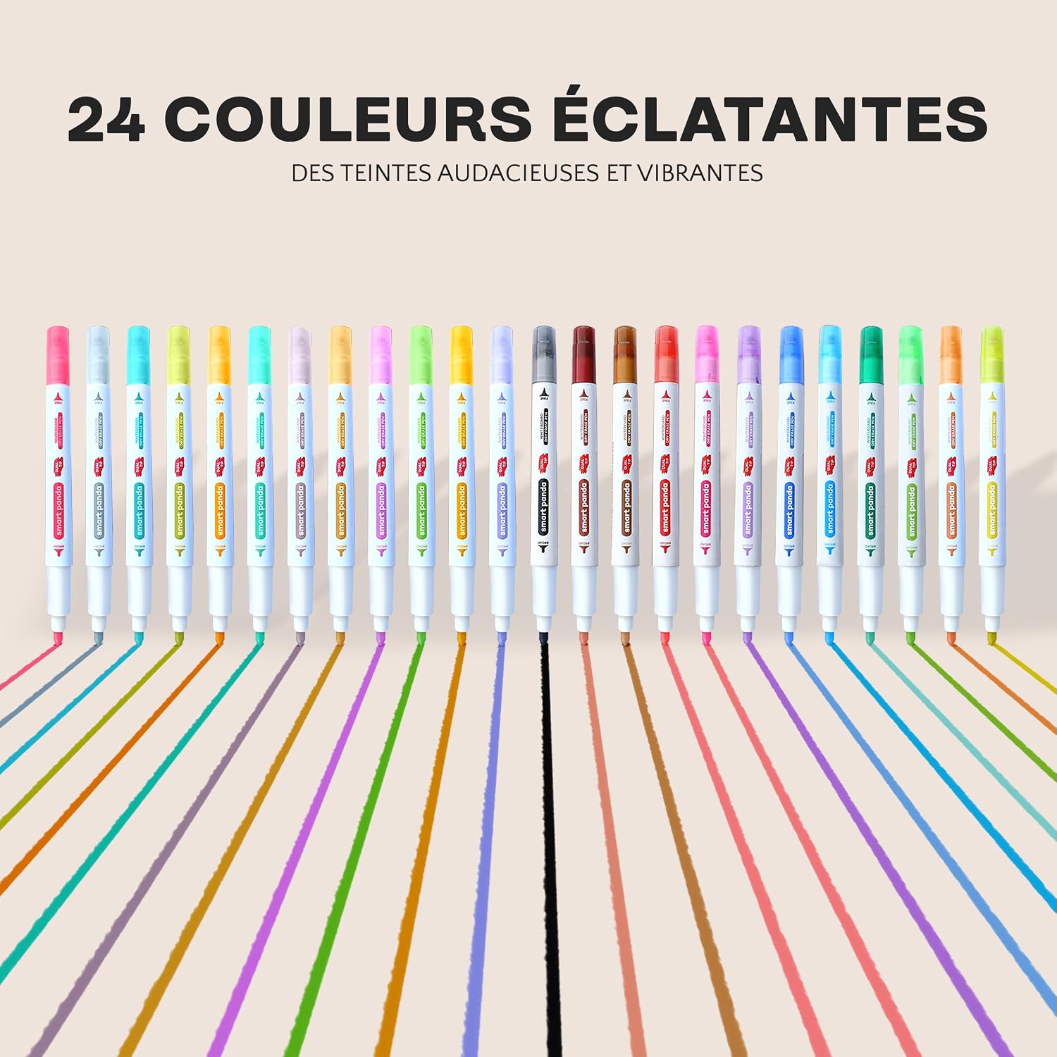 Detalle 2 de Smart Panda Feutres ardoise 24 couleurs đ
