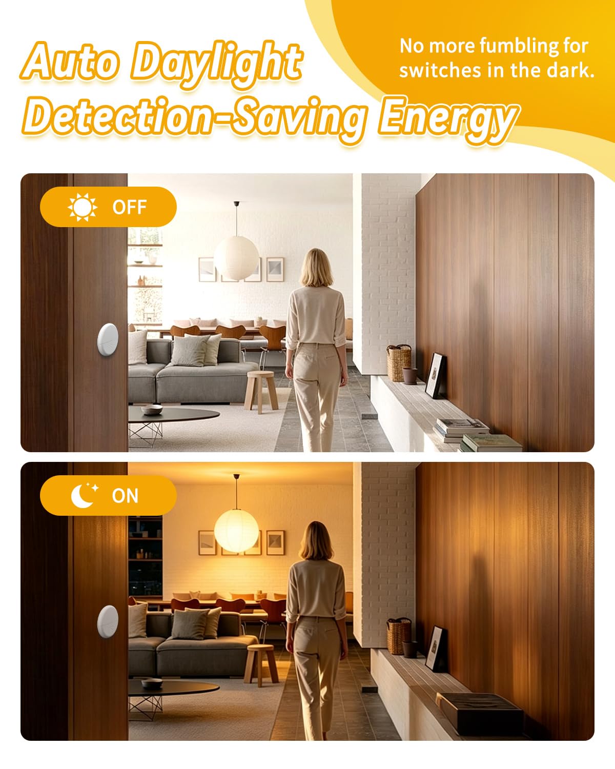 Thumbnail 5 de Greencycle Wireless Motion Sensor Plug 2-Pack, 4 Timer Settings, 120° Detection