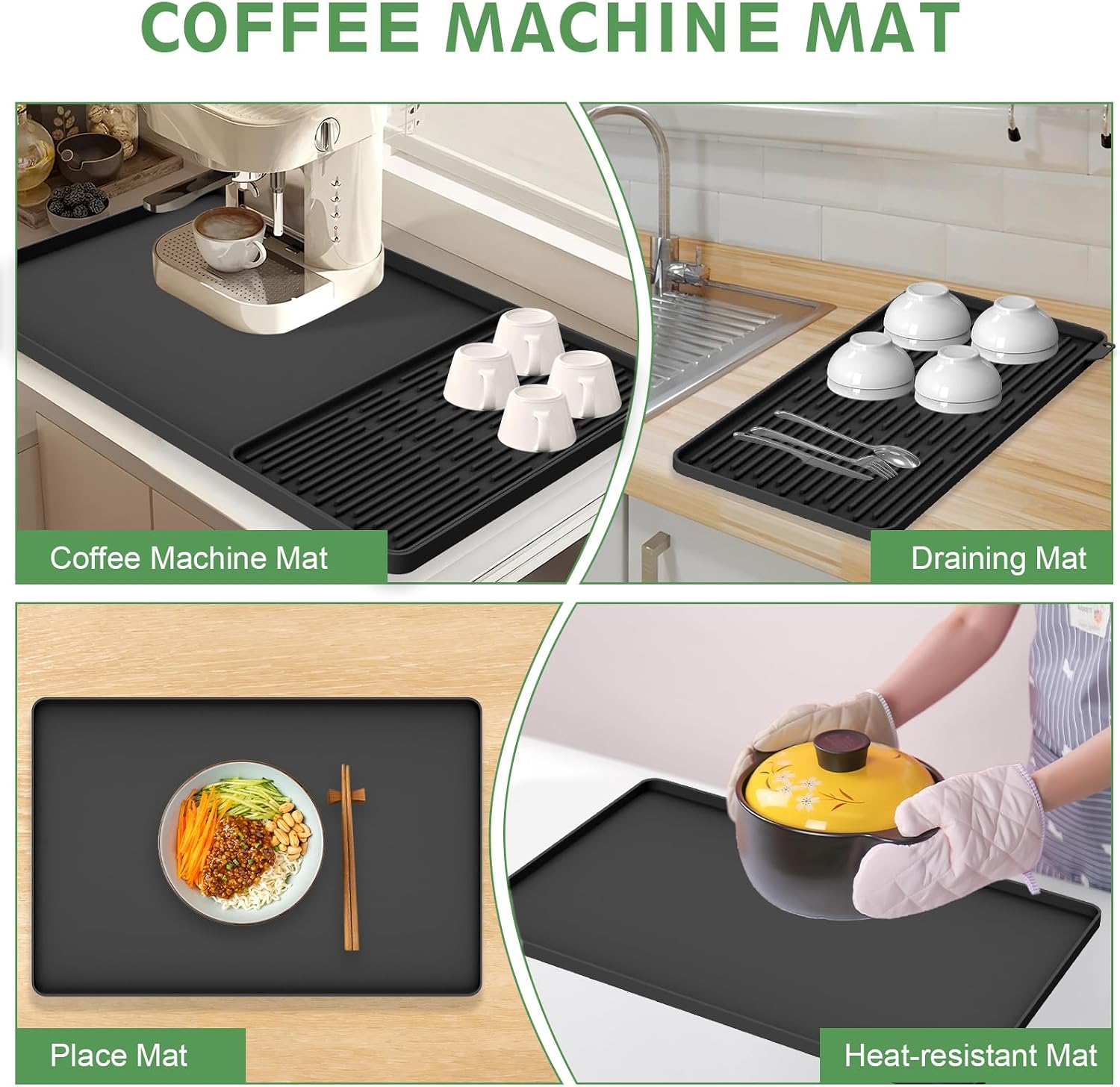 Thumbnail 6 de Silicone Coffee Mat Set 24 x 16 Inches