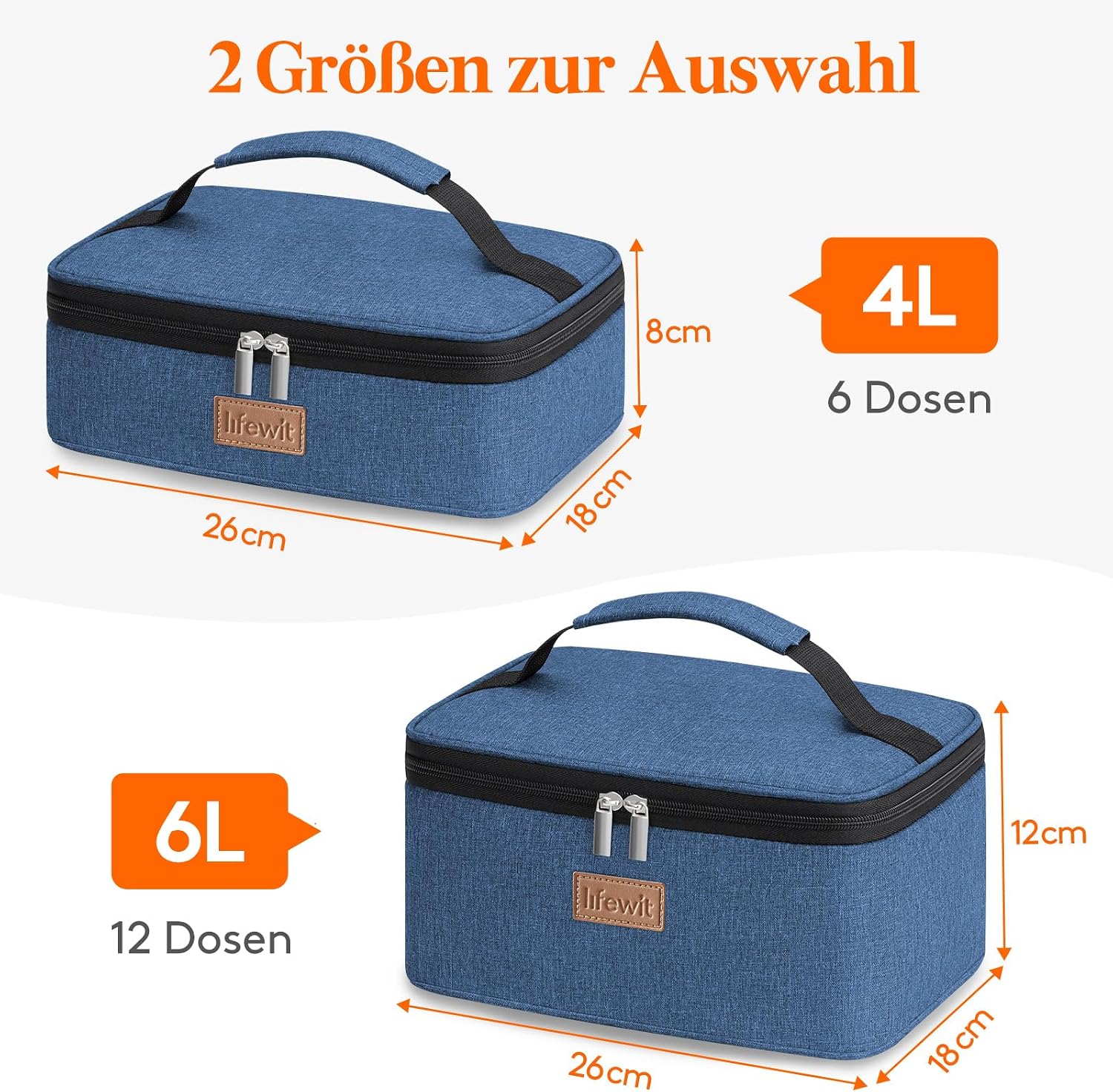 Thumbnail 4 de Lifewit Kühltasche Klein 6L – Faltbare, isolierte Lunchbag in Dunkelblau