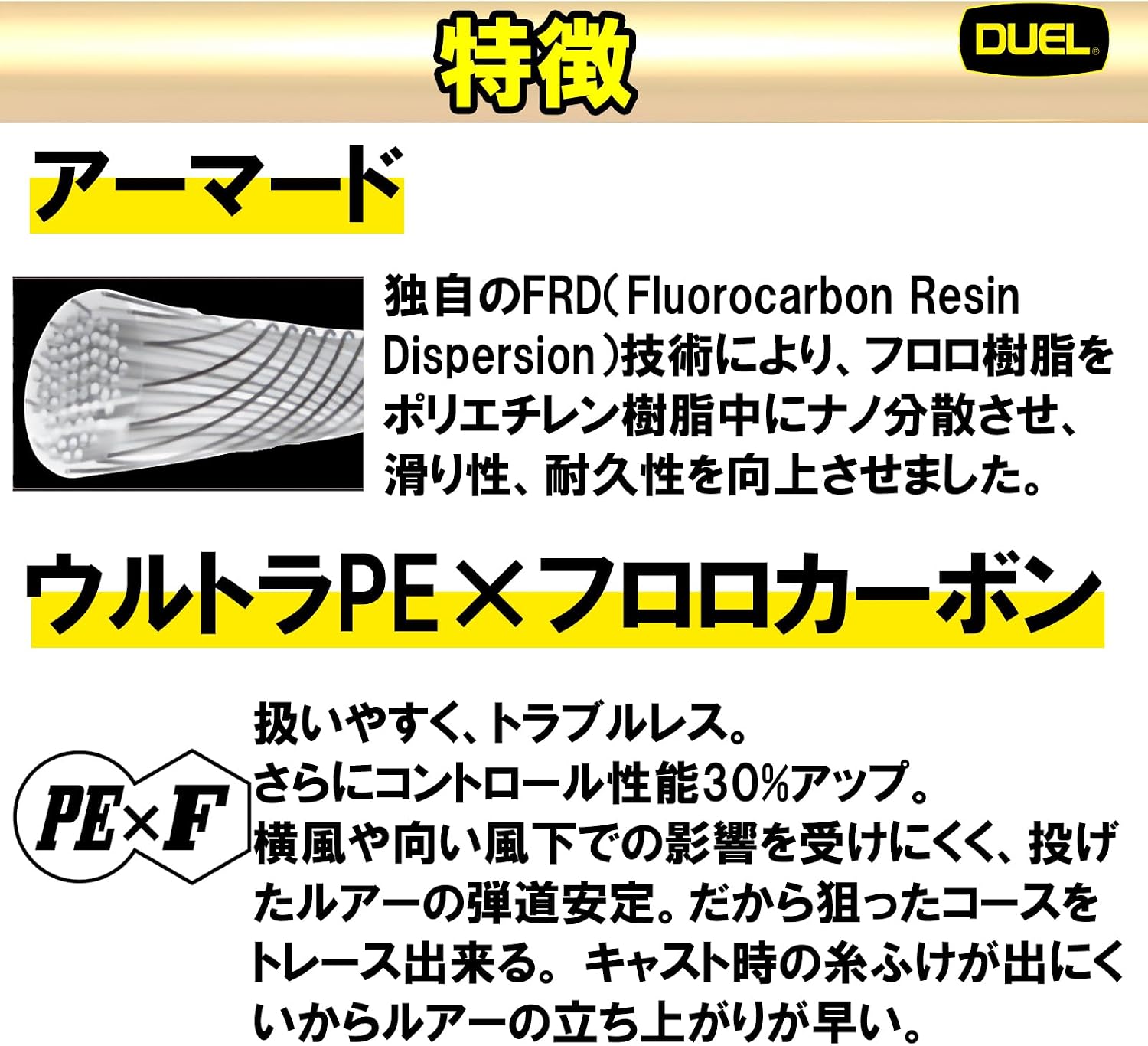Thumbnail 1 de DUEL アーマード F+ Pro PEライン 0.06号・150m・ゴールデンイエロー