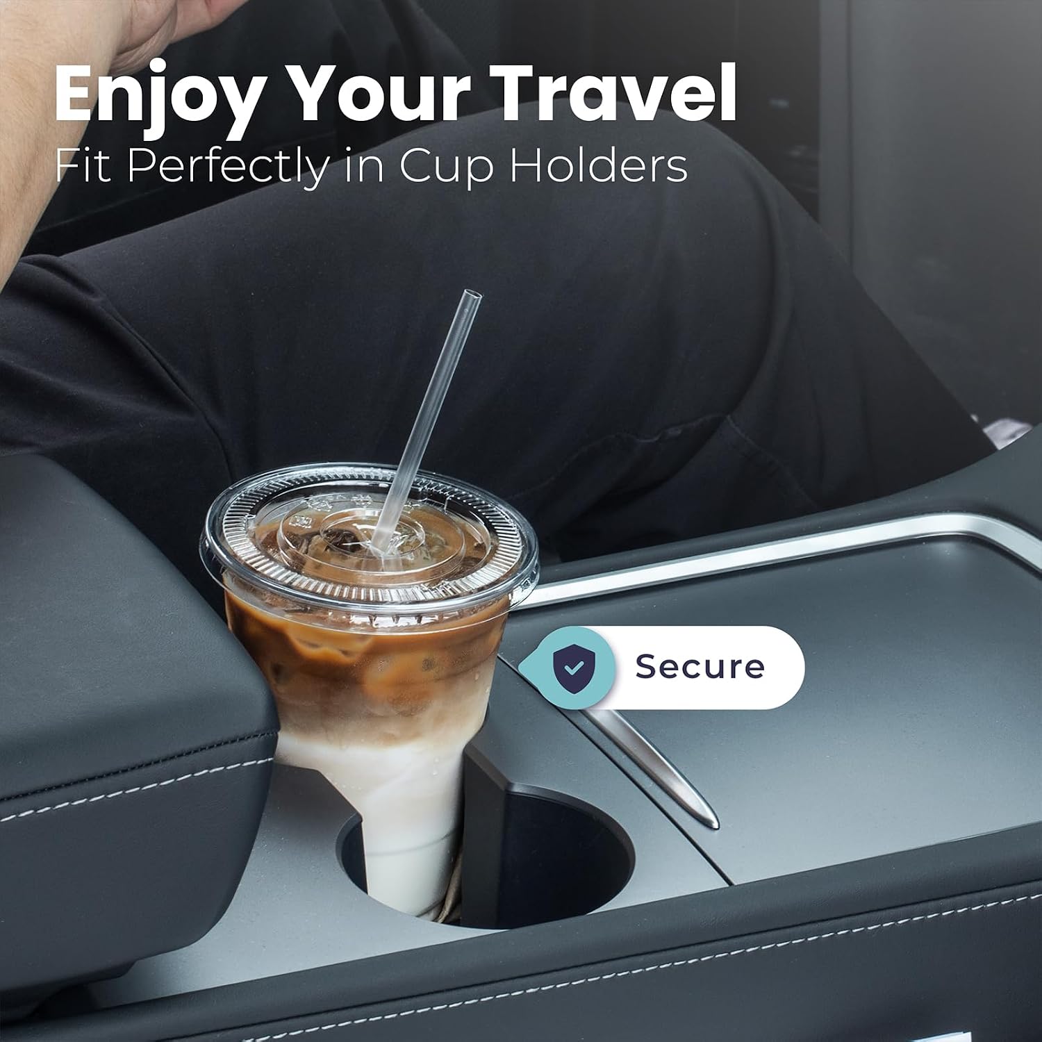 Detalle de Fit Meal Prep 200 Pack 16 oz PET Cups with Lids, Straws, and Disposable Clear Cups