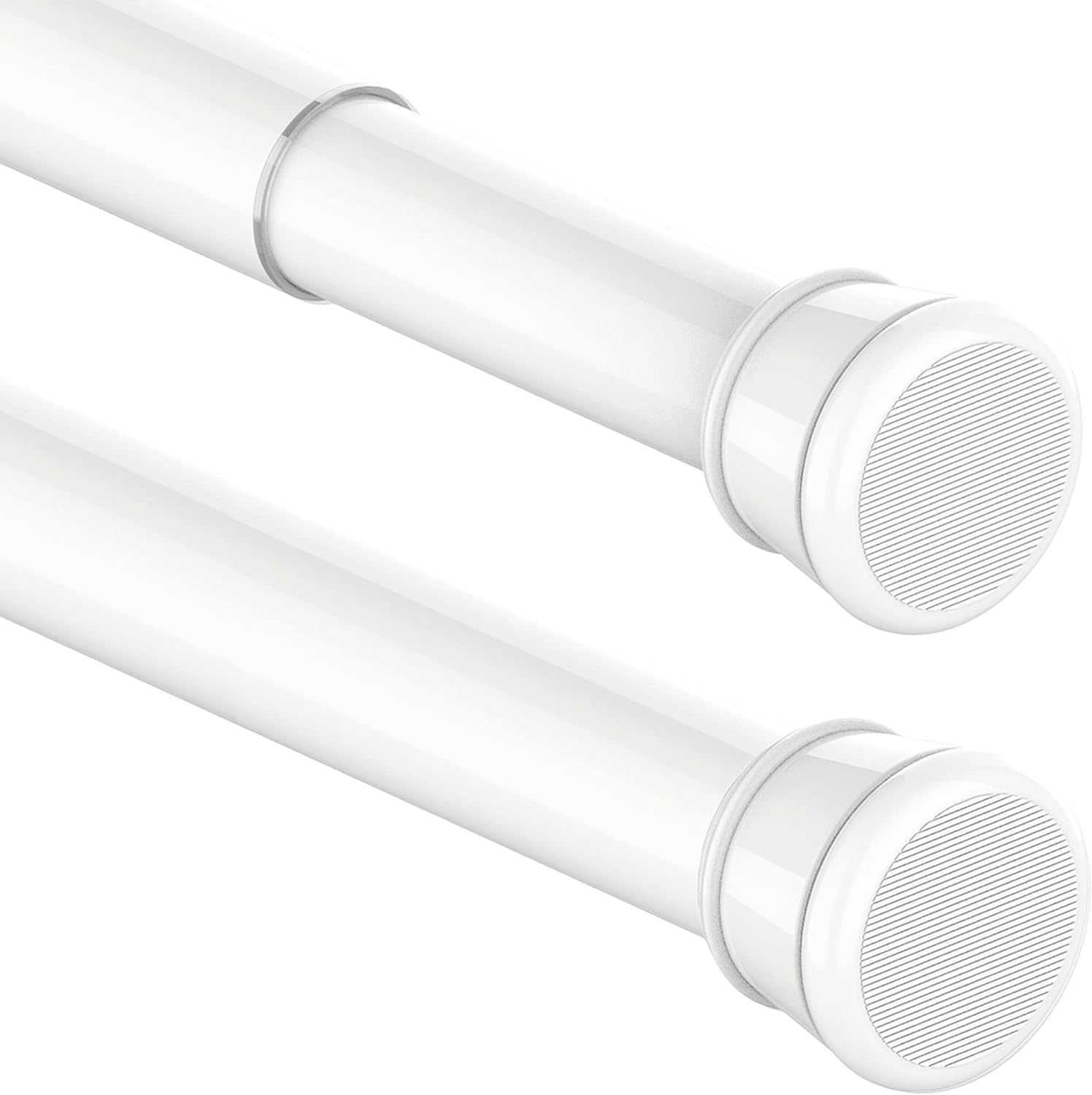 Aiitomg No-Drill Extendable Shower Curtain Rail (85-230 cm) – Extra Thick, White