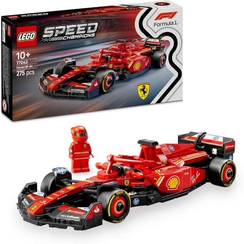 Detalle de Set LEGO Speed Champions Ferrari SF-24 (77242) – 275 piezas con minifigura exclusiva