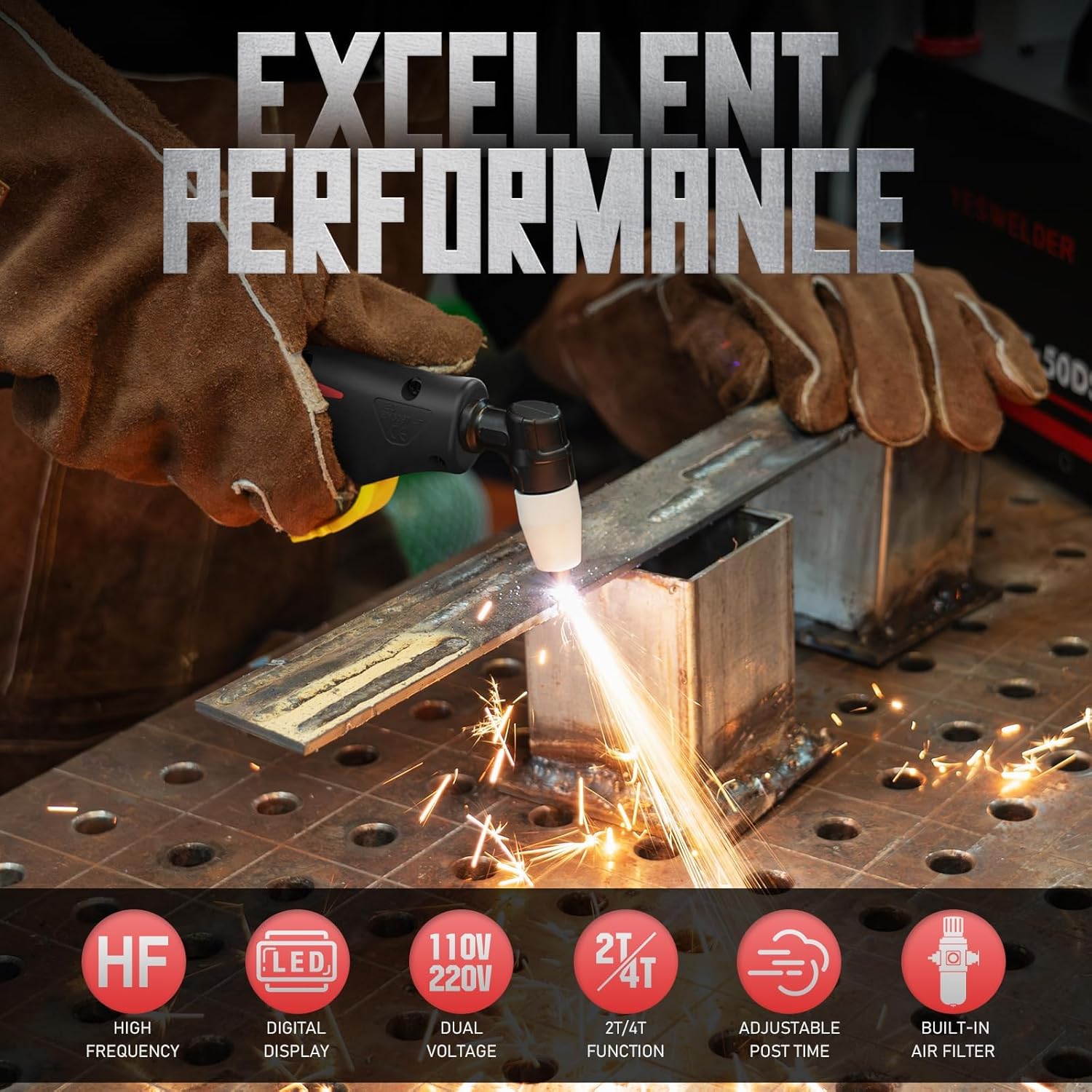 Thumbnail 1 de YESWELDER CUT-50DS Plasma Cutter (50Amp) with Digital Display, Dual Voltage 110/220V