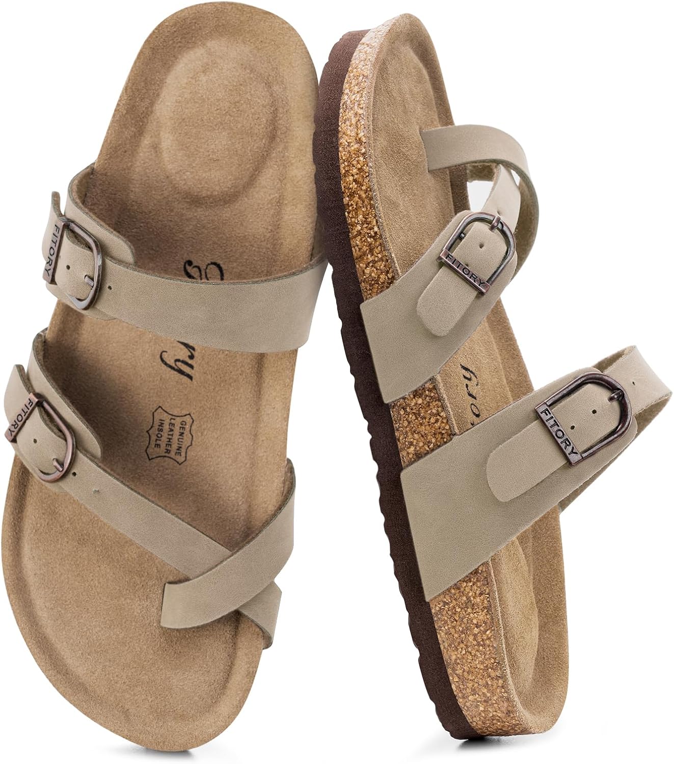 Detalle 2 de FITORY Slide Sandals with Cork Footbed