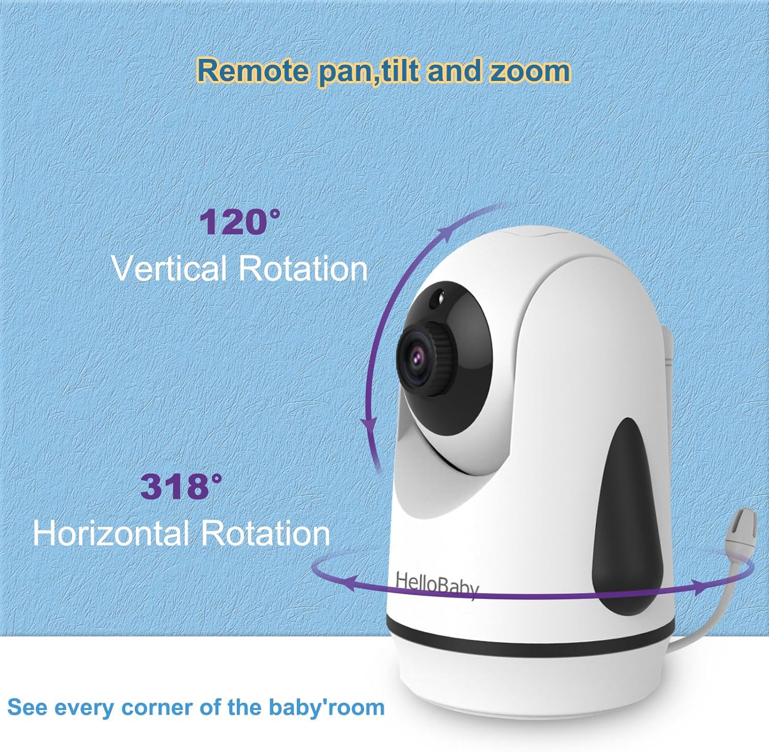 Detalle de HelloBaby Baby Monitor with 5-Inch Display