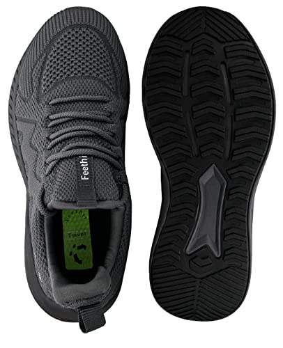 Thumbnail 6 de Feethit Zapatillas running para hombre gris oscuro (44) – comodidad y amortiguación para entrenos