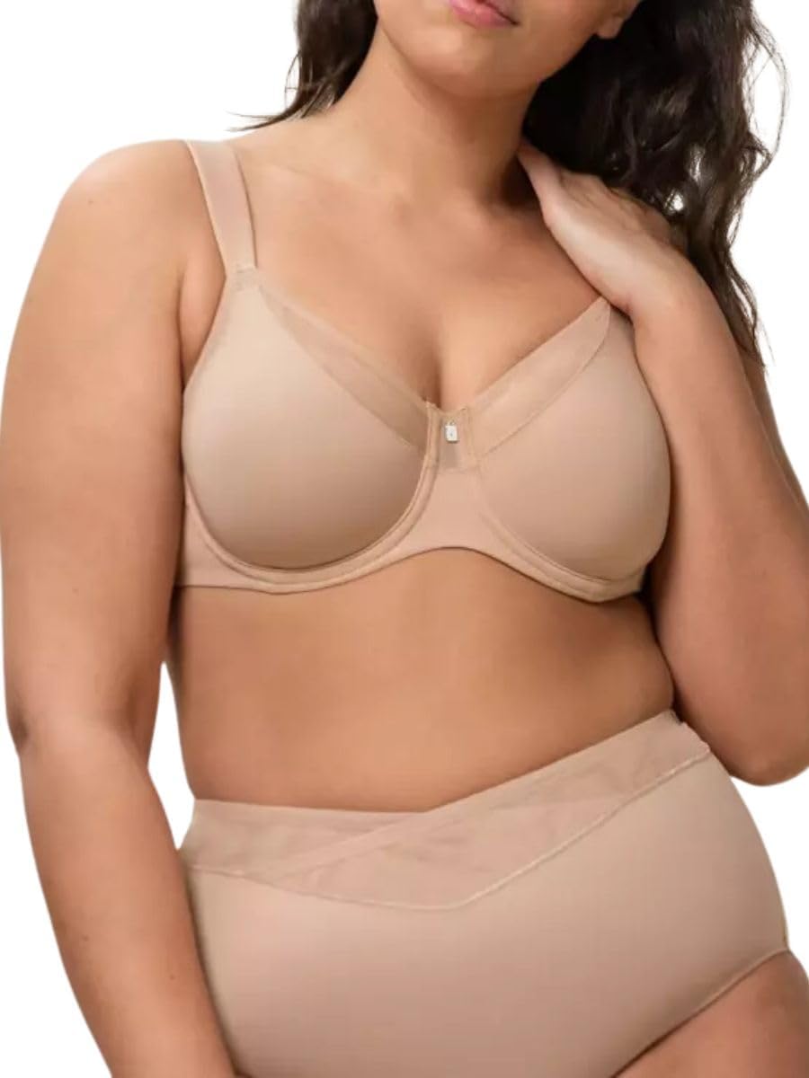 Detalle de Triumph Damen Minimizer-BH True Shape Sensation W01 – mit Bügel, unpolsterte Cups, verstellbare Träger