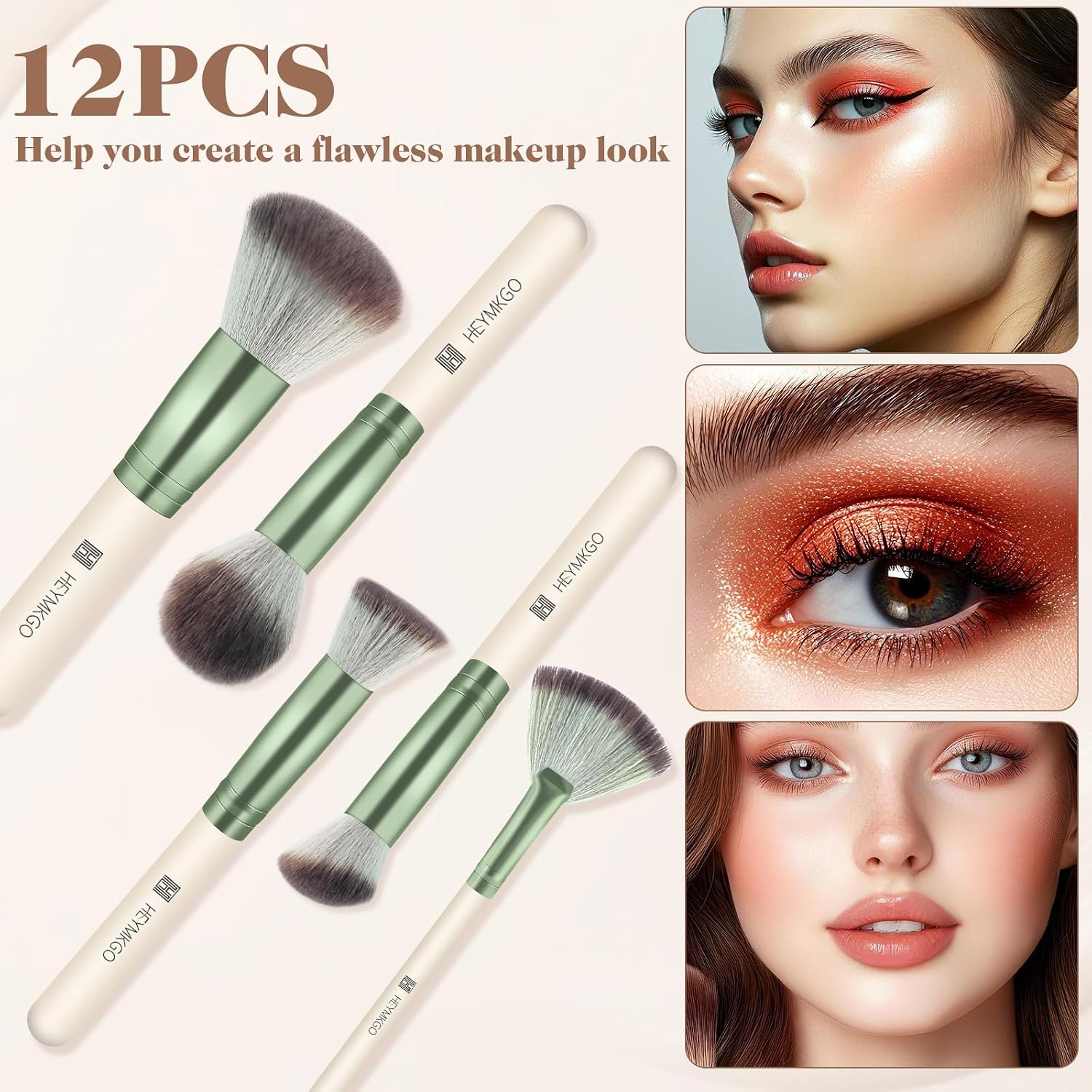 Thumbnail 5 de HEYMKGO Set pennelli trucco 12 pezzi premium 🎨