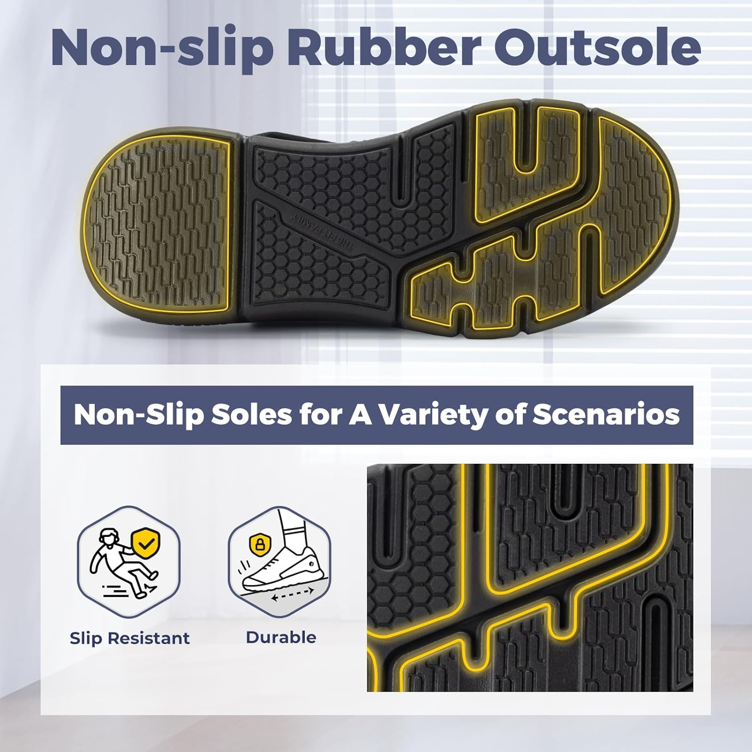 Thumbnail 6 de FitVille Diabetiker Schuhe Herren Extra Weit – Orthopädische Hausschuhe mit Klettverschluss