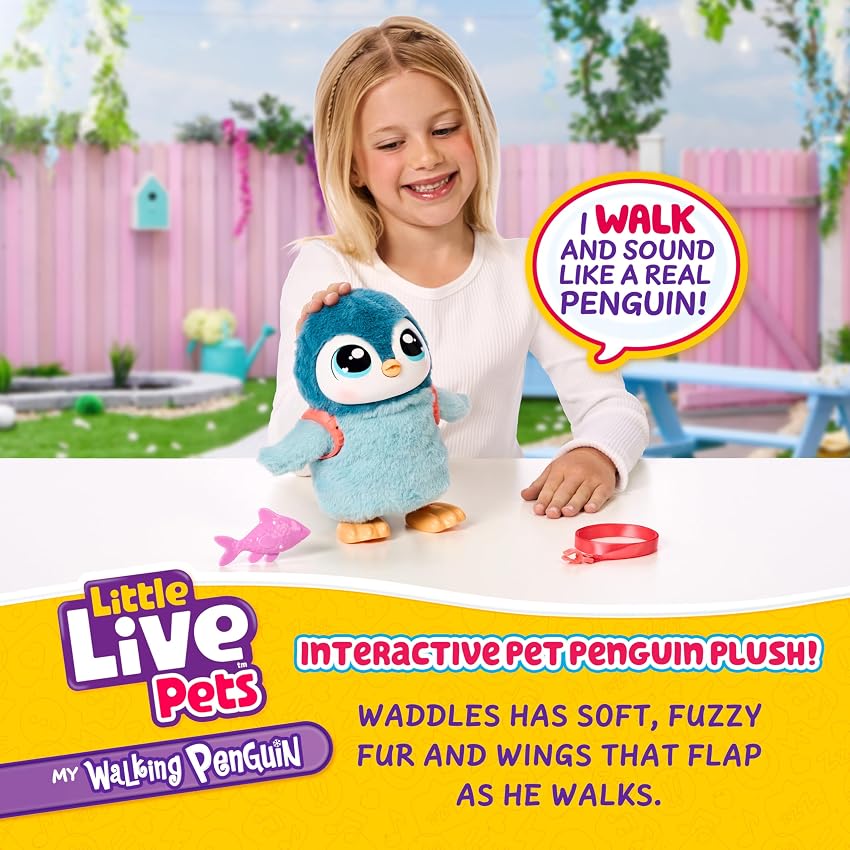 Detalle 2 de Little Live Pets My Walking Penguin Waddles, pingüino interactivo