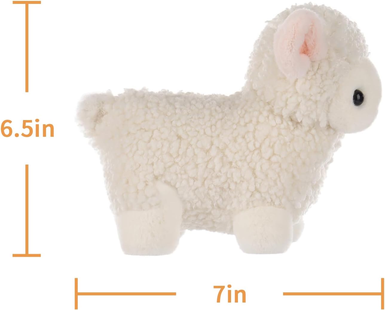 Thumbnail 4 de Apricot Lamb Puff Lamb Plush Toy – Handmade Soft Stuffed Animal for Babies and Kids