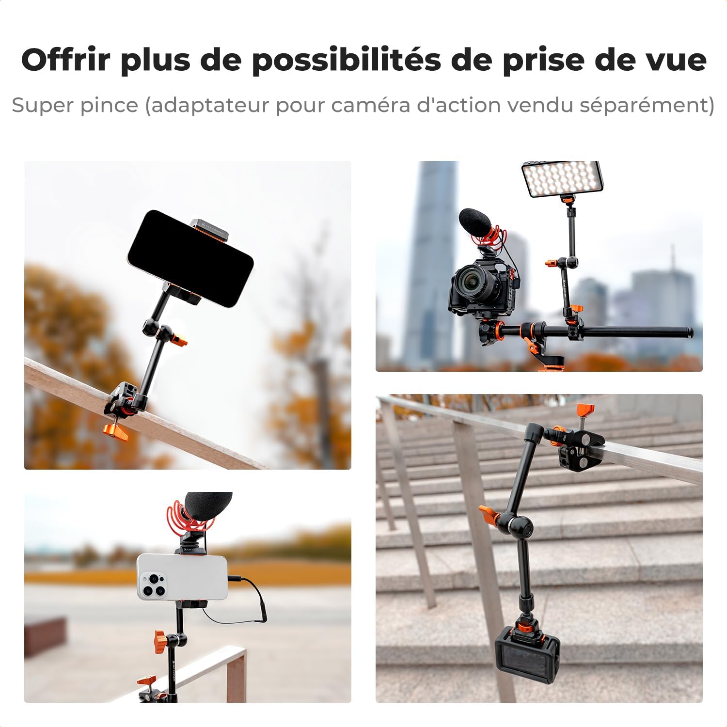 Thumbnail 6 de K&F CONCEPT Bras Magique 28 cm 2 kg