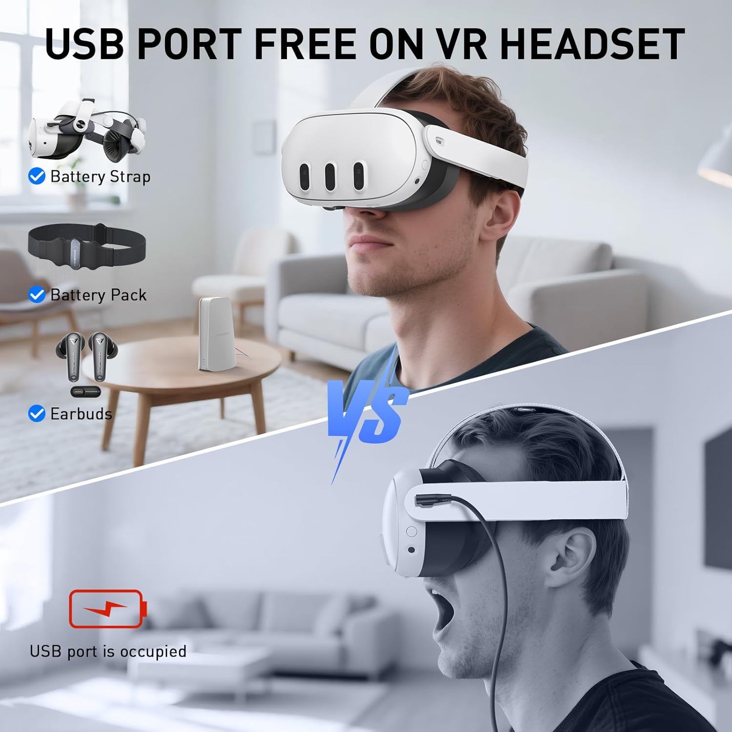 Detalle 2 de PRISMXR Puppis S1 Lite VR Router Replace Link Cable for Meta Quest 3S/3/2/Pro (Wi‑Fi 6, up to 1500 Mbps)