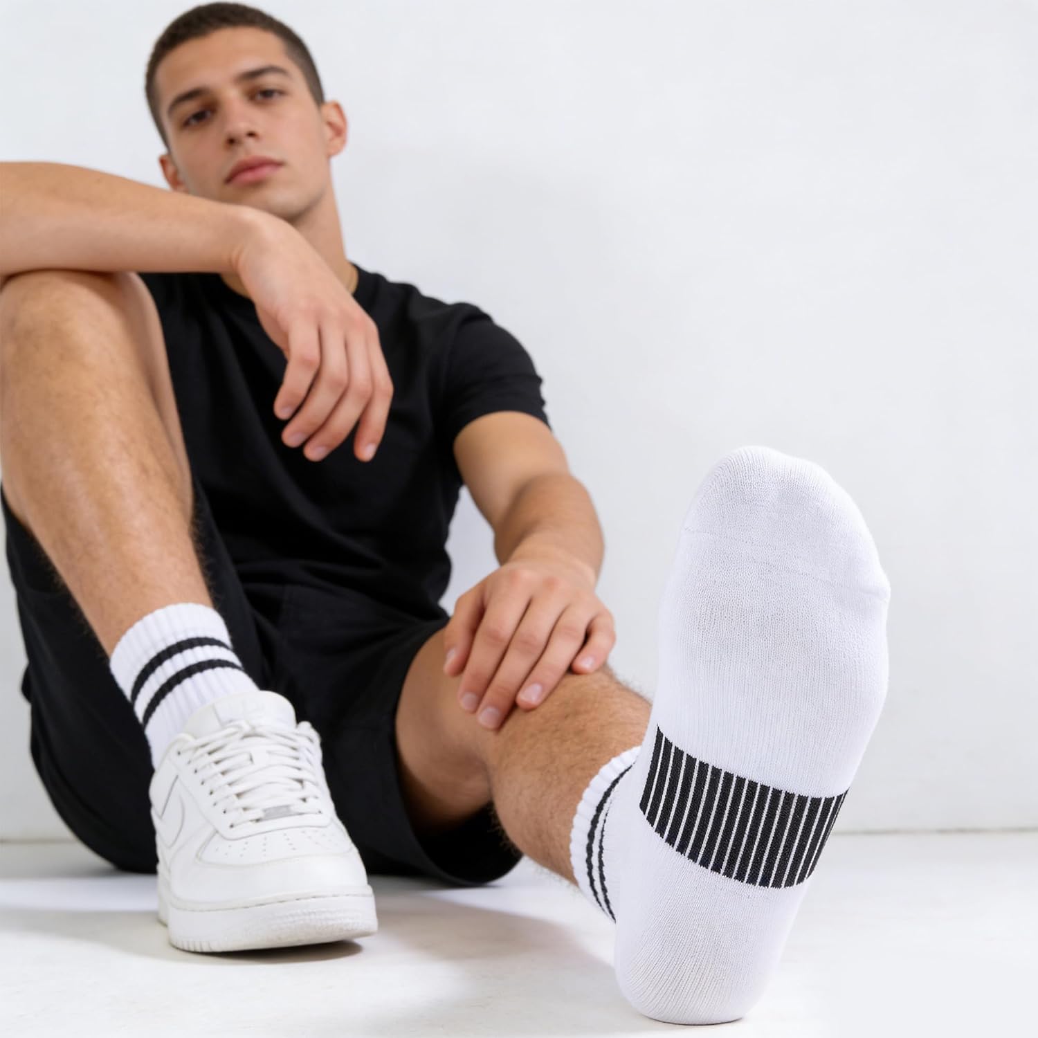 Thumbnail 1 de YOJOOM 8 Pairs Trainer Socks for Men – Quarter Cotton Sports Socks (6-9 & 9-12)