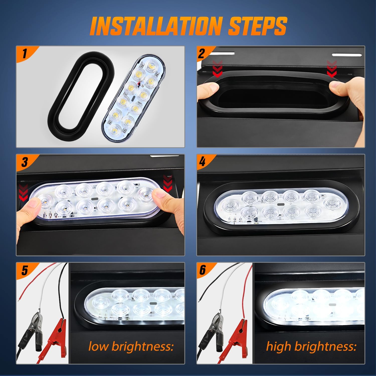 Thumbnail 4 de Nilight 6 Inch Oval Tail Light 🚚