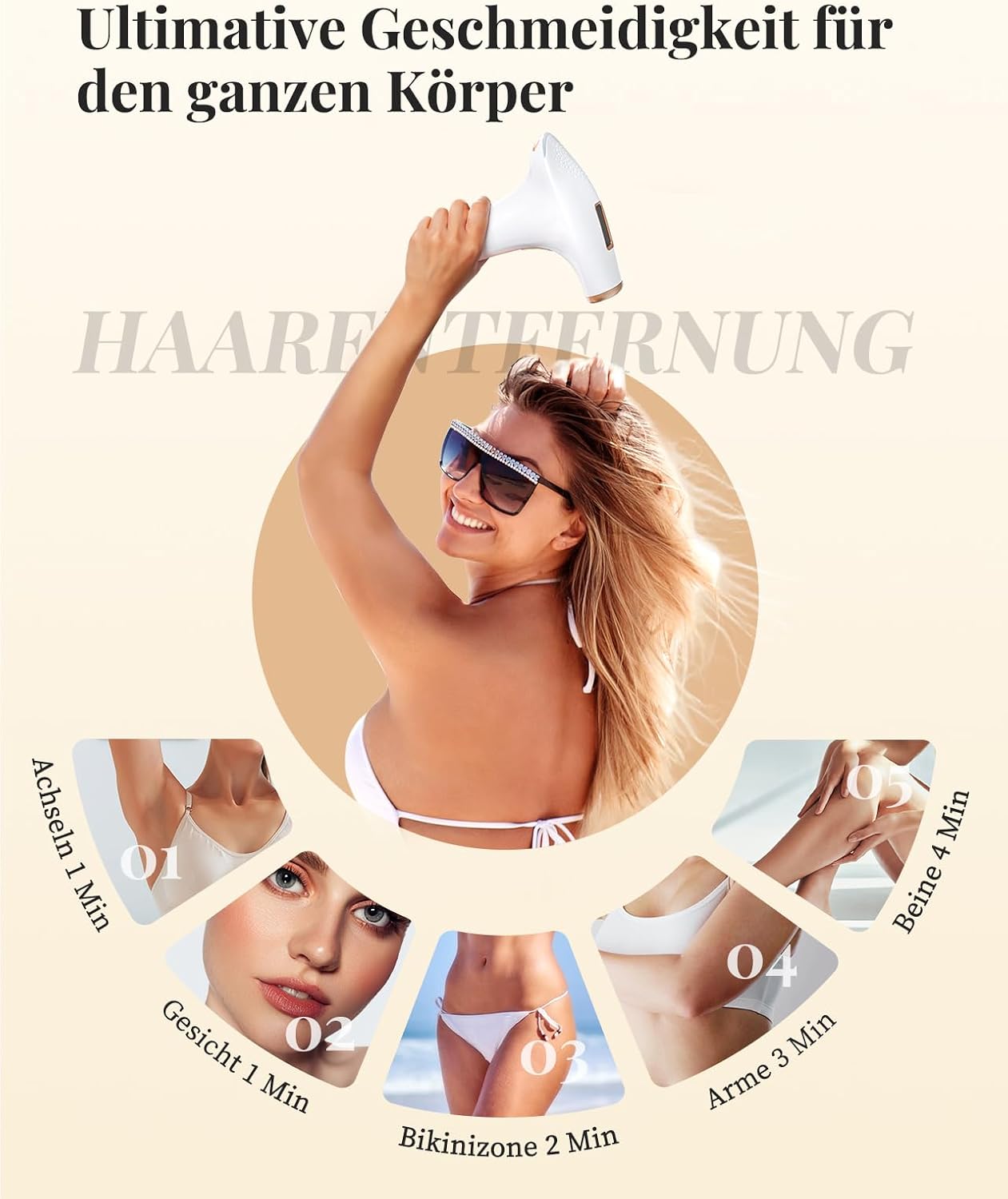 Thumbnail 5 de Haarlosy IPL Haarentfernungslaser – 3-in-1, 9 Stufen, 999.900 Blitze, für Frauen und Männer