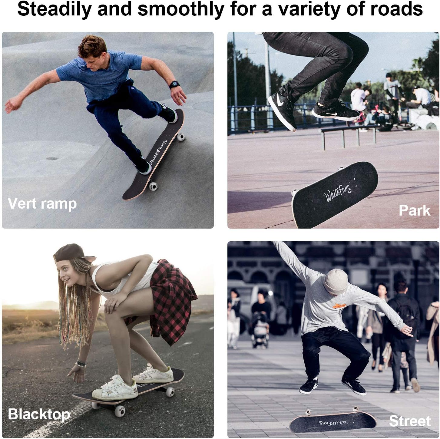 Thumbnail 6 de WhiteFang Beginners Complete Skateboard (31 x 7.88) — Solid all-round setup for new skaters