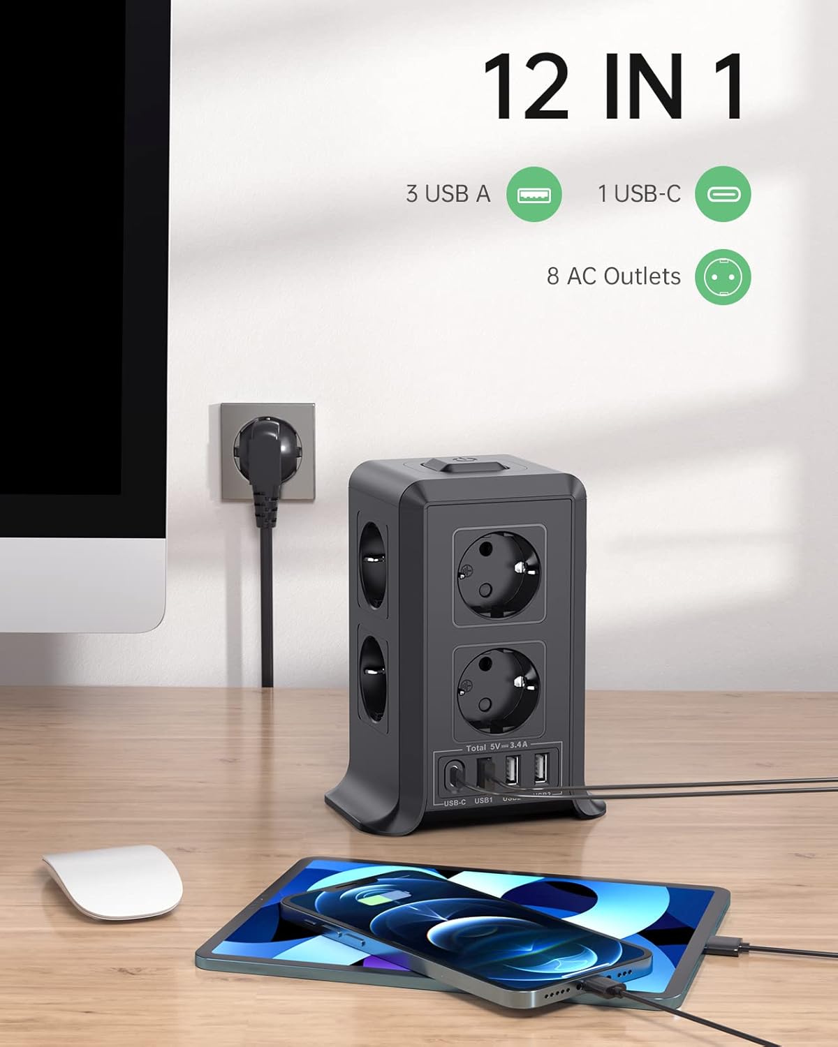 Thumbnail 1 de Sameriver Torre Regletas 12 en 1 2500W 🔌